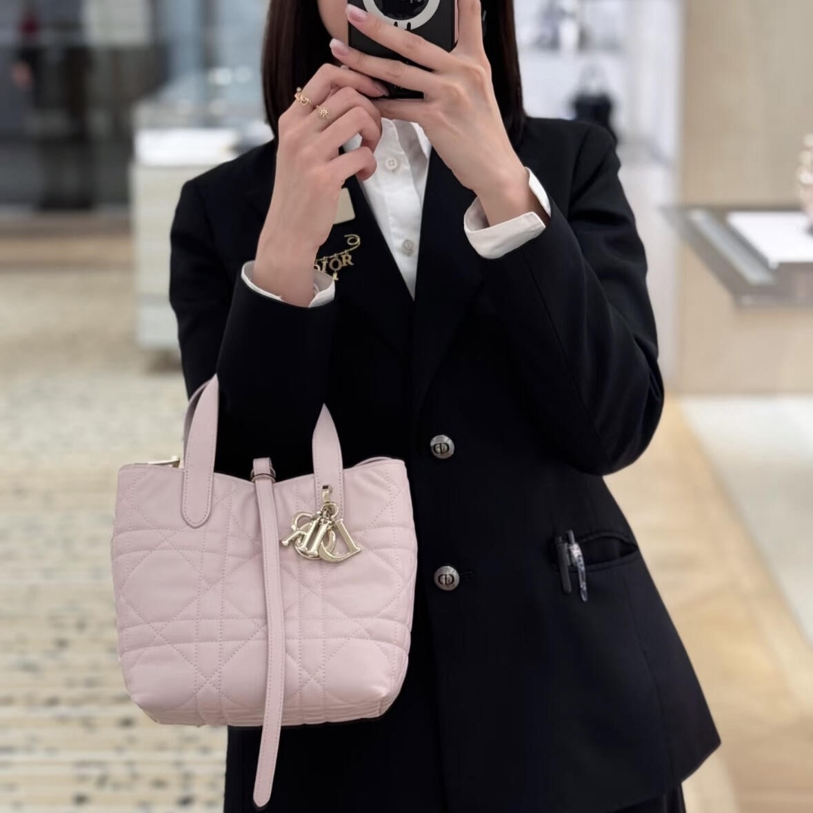 디올 숄더백 뚜주흐백 버티컬