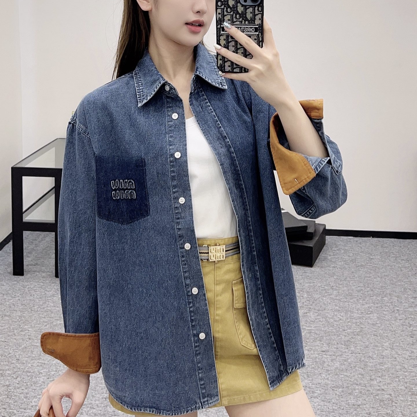 미우미우 셔츠 데님 여성