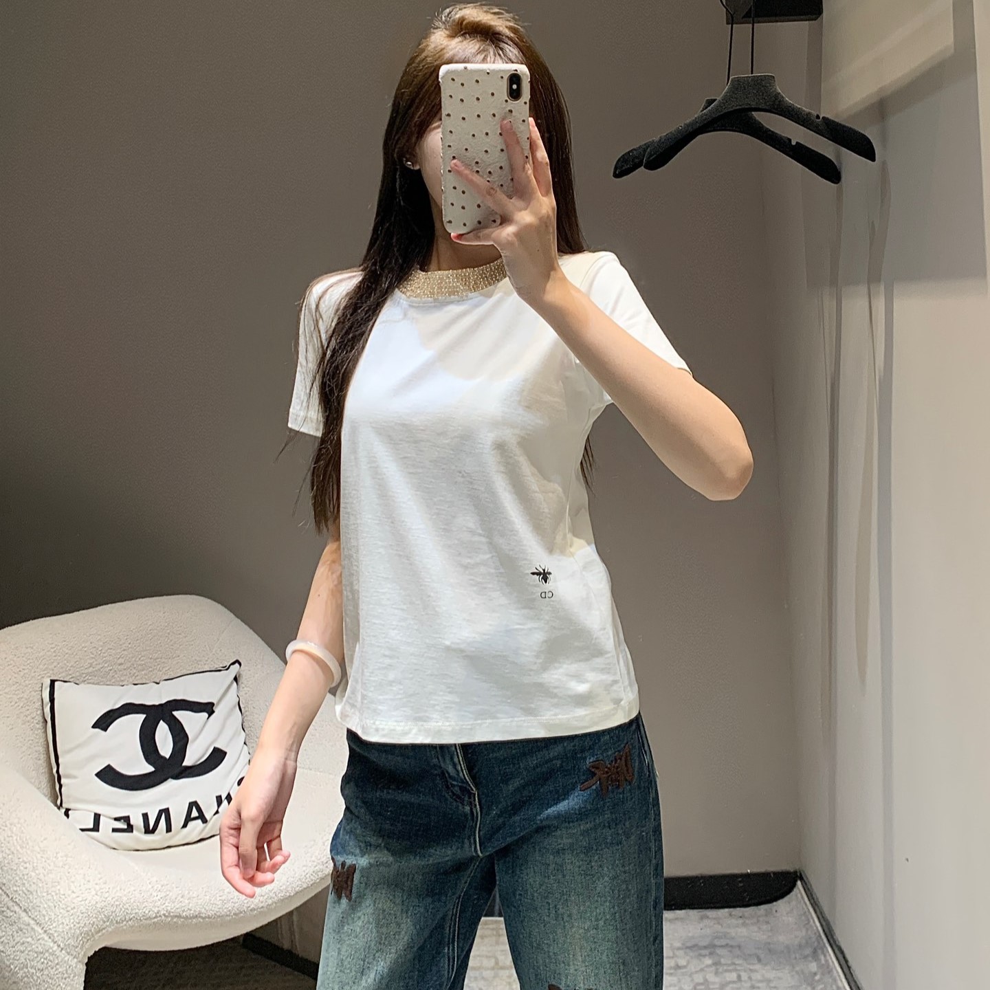 디올 반팔티 여성 2가지 색상