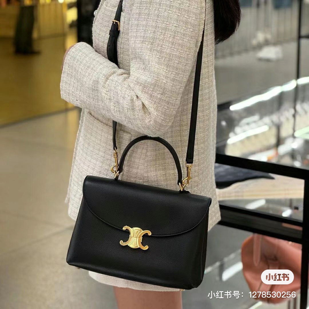 셀린느 니노 카프스킨 미디움 숄더백