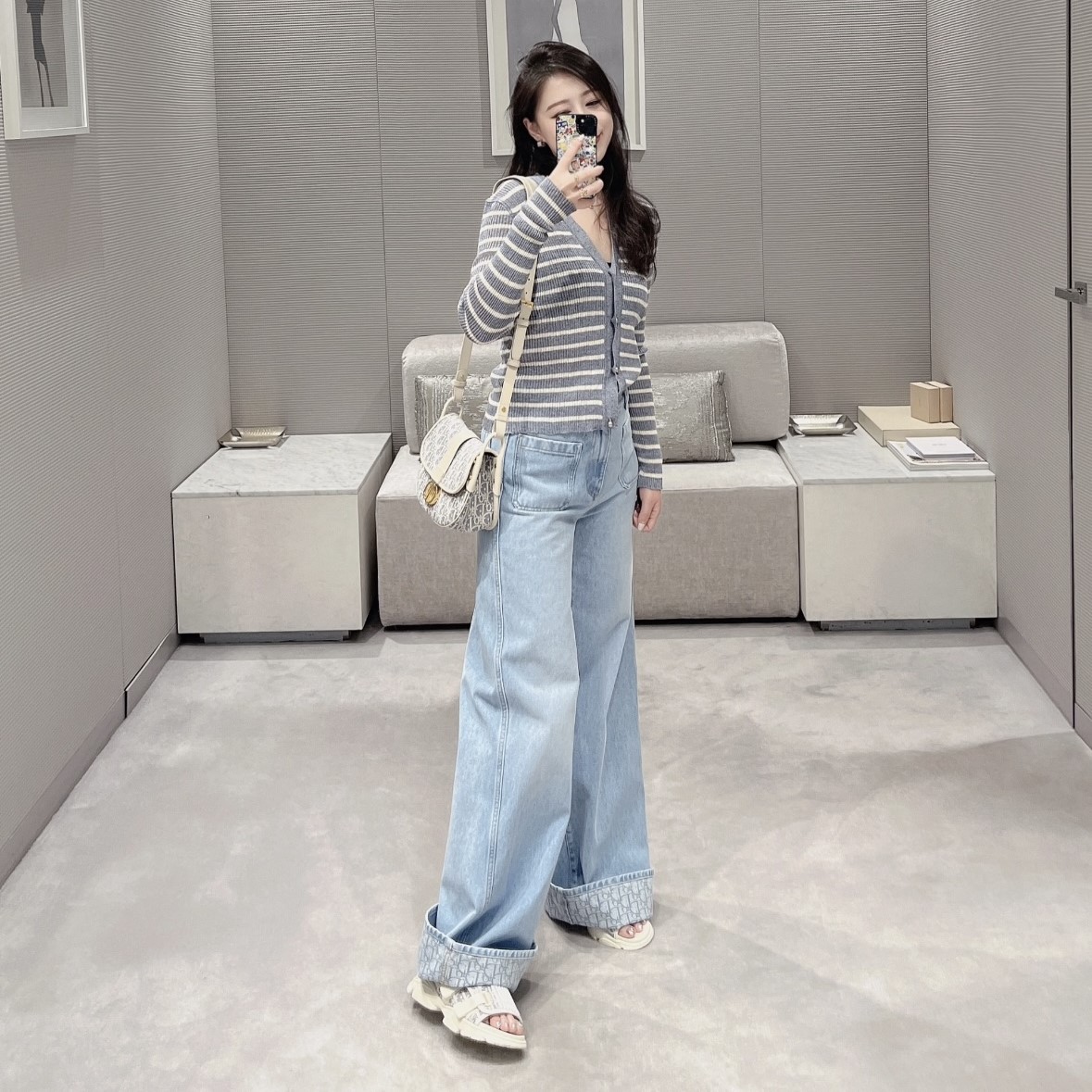 디올 여성 청바지