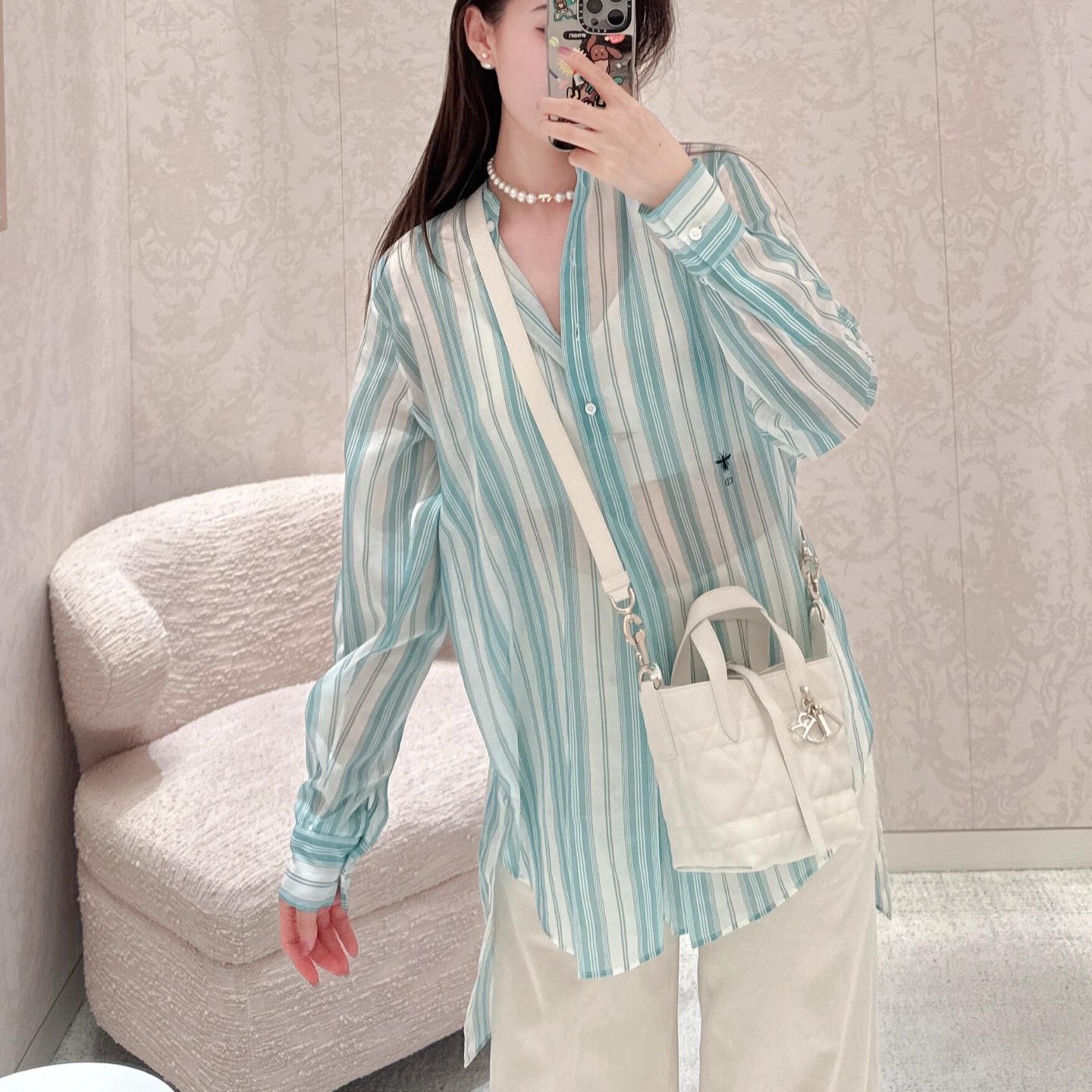 디올 여성 셔츠