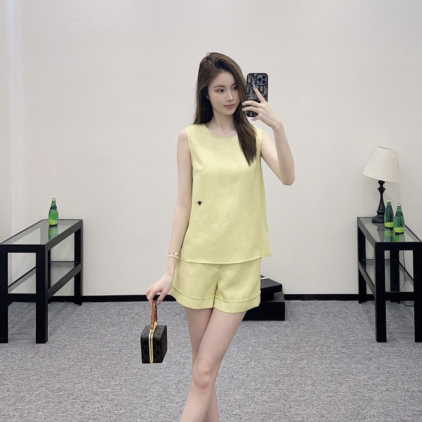 디올 여성 민소매 반바지 투피스 2가지 색상