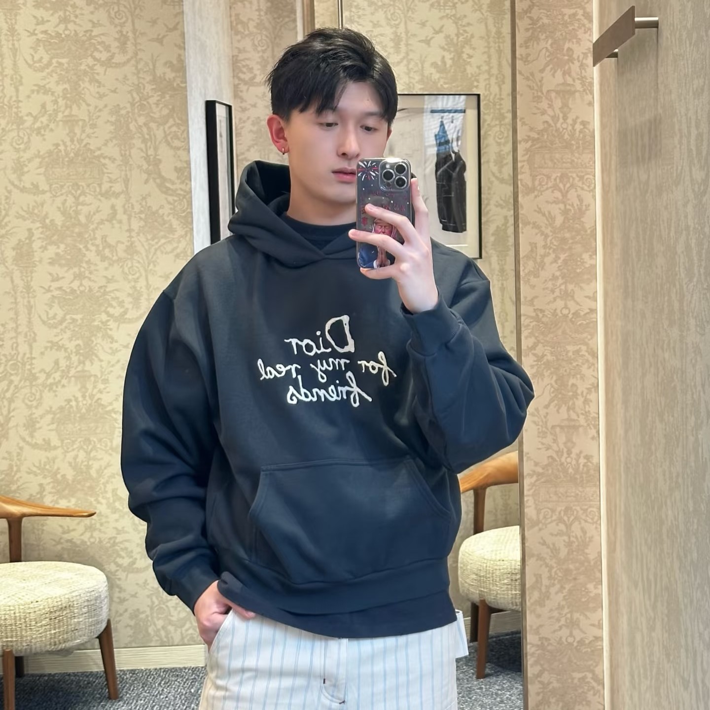 디올 후드 티셔츠 남녀공용