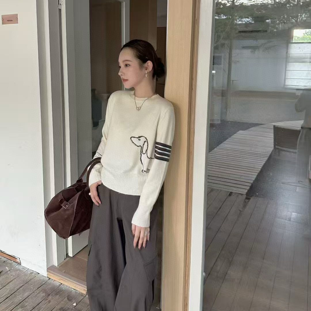 톰브라운 여성 긴팔 니트 티셔츠 2가지 색상