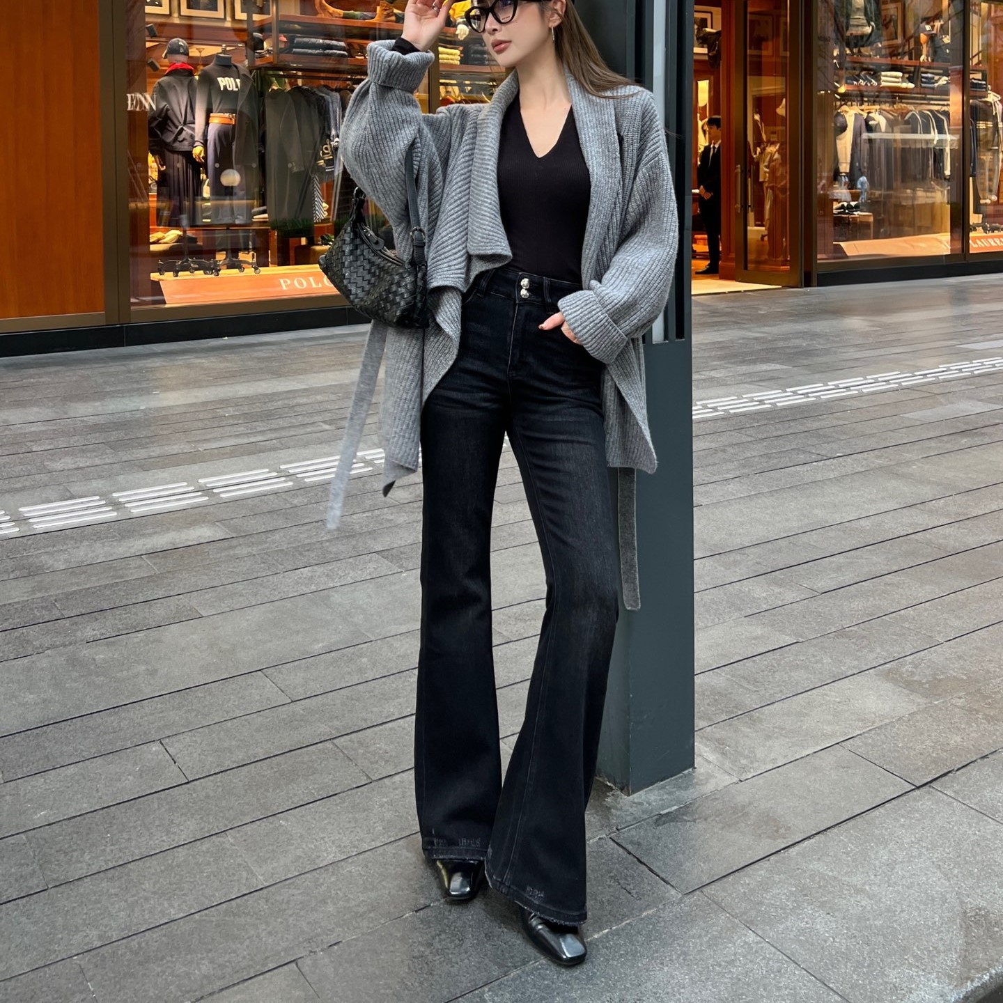 발망 여성 청바지