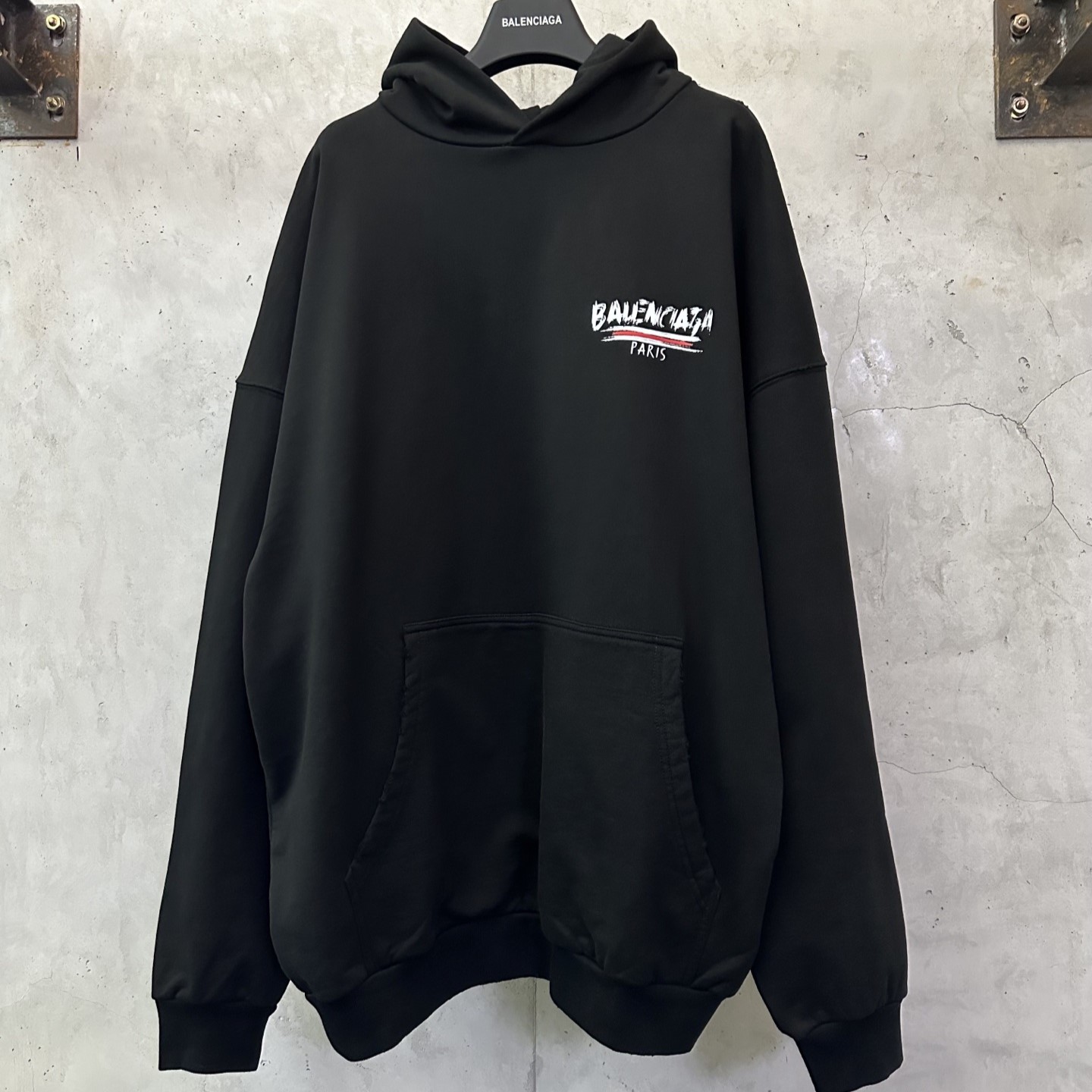 발렌시아가 후드 티셔츠 남녀공용 2가지 색상