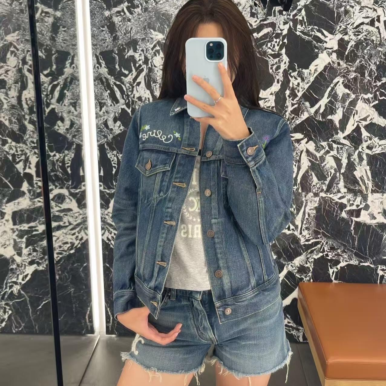 셀린느 여성 데님 자켓