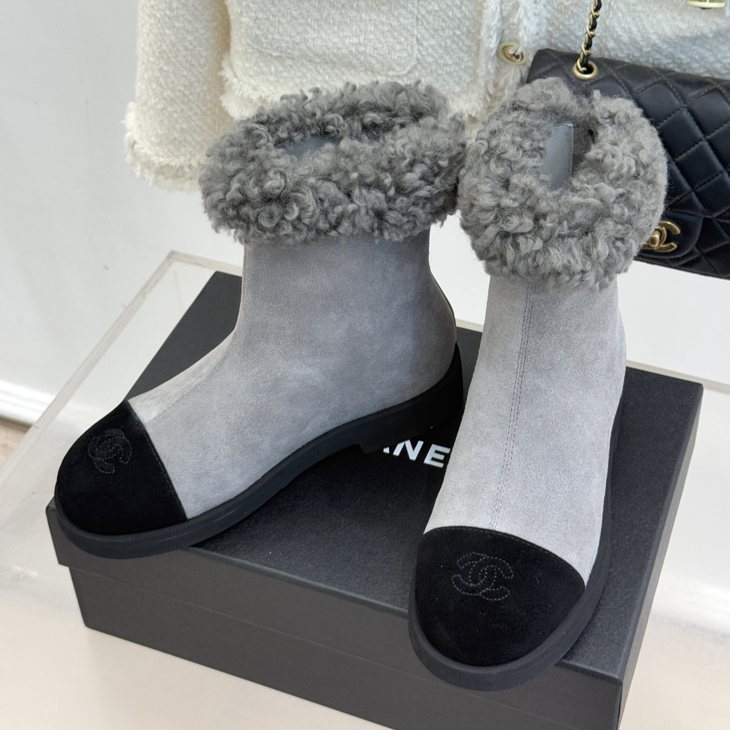 샤넬 기모 앵글 부츠