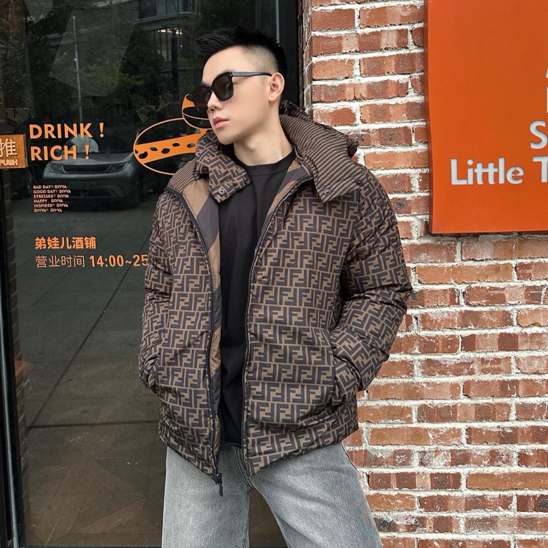 펜디 남성 양면 패딩