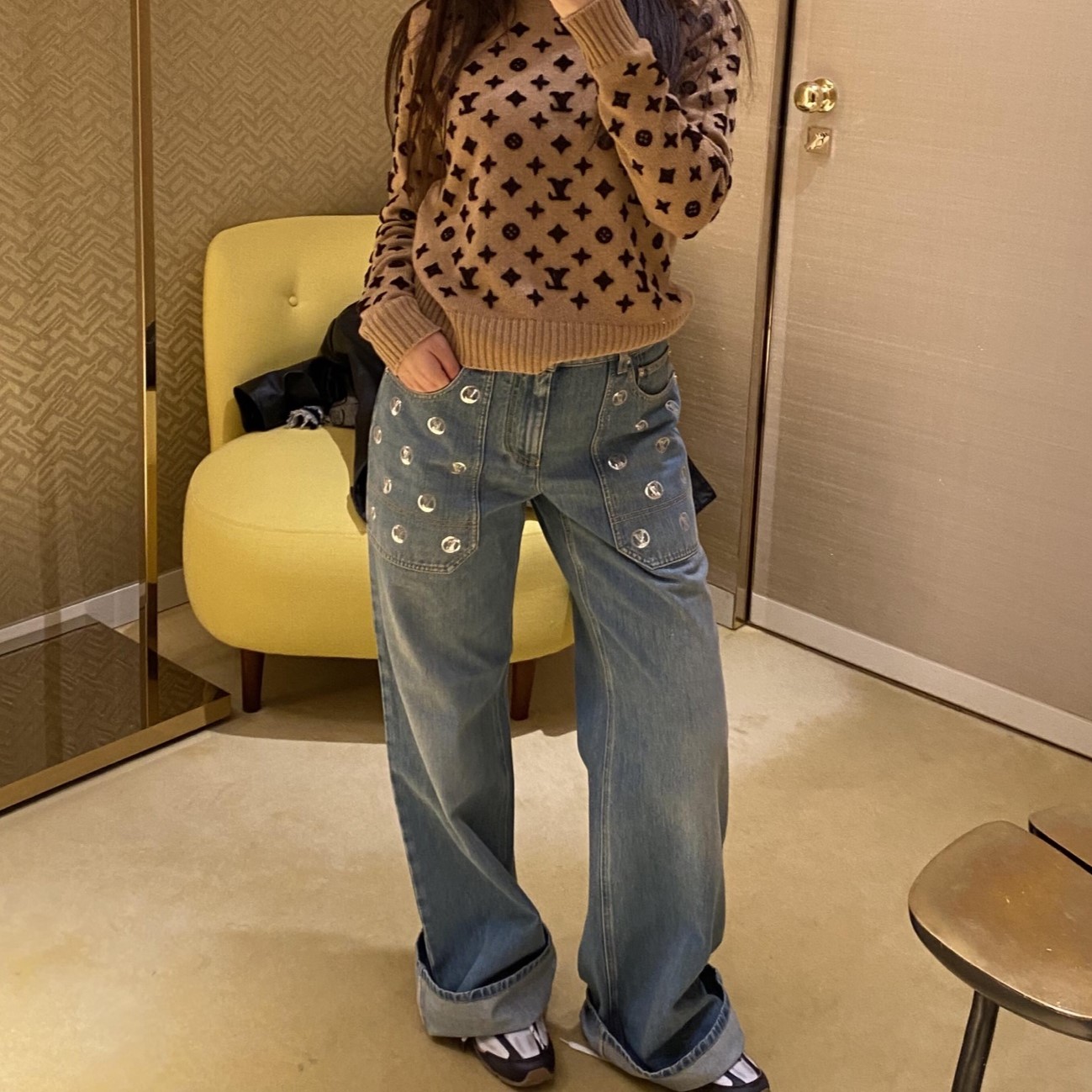 루이비통 여성 청바지