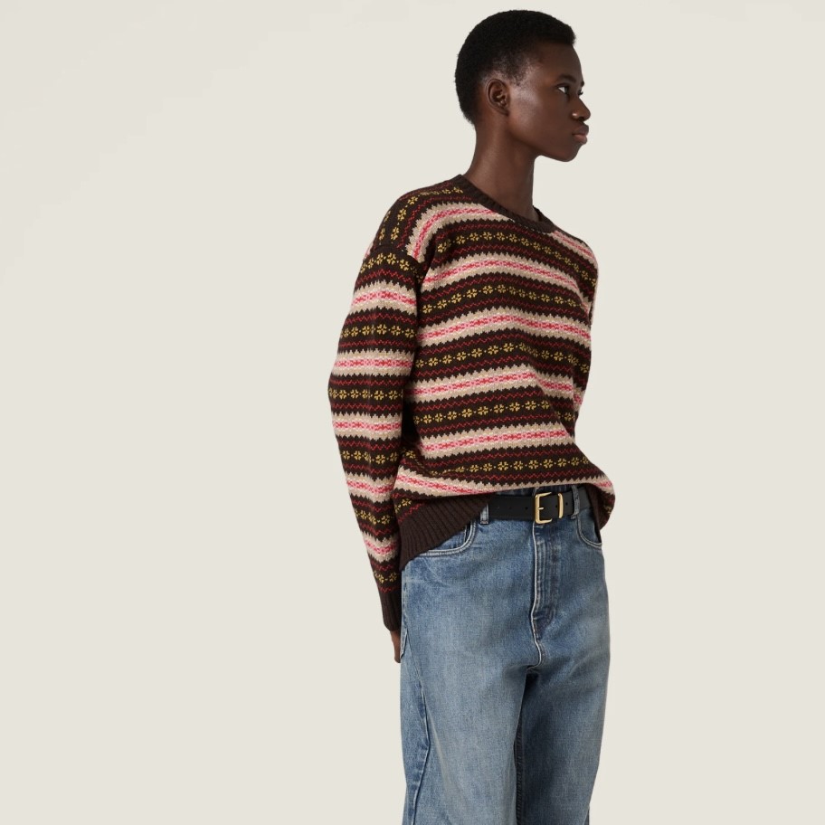 미우미우 니트 긴팔 티셔츠