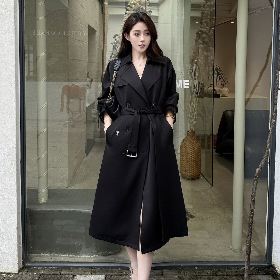 디올 여성 트렌치 코트