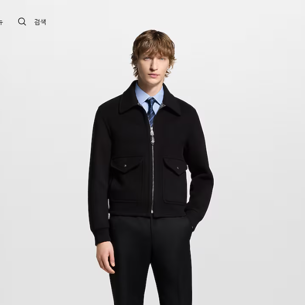 루이비통 남성 자켓 울 실크 더블 페이스 블루종 (최고급)