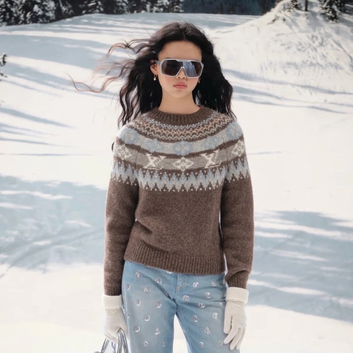 루이비통 여성 니트 긴팔 티셔츠