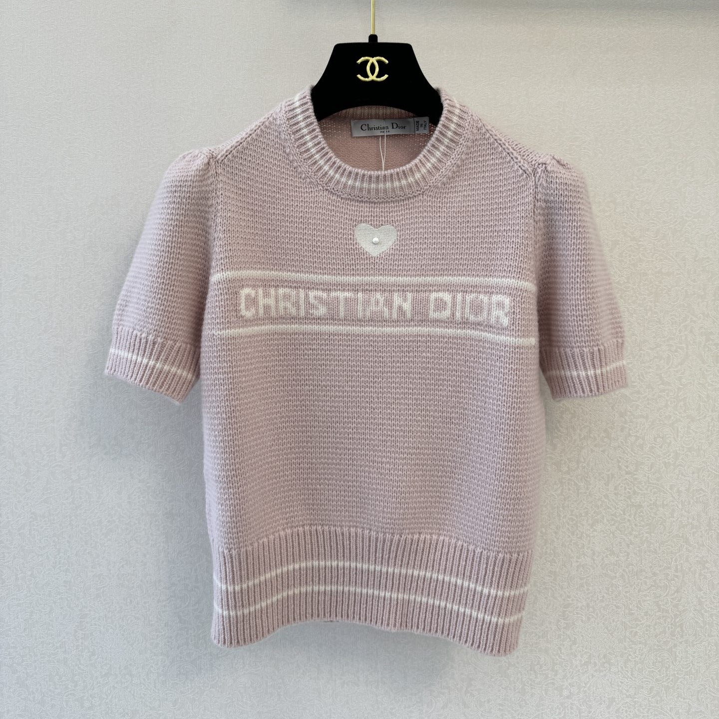 디올 여성 니트 반팔티 2가지 색상