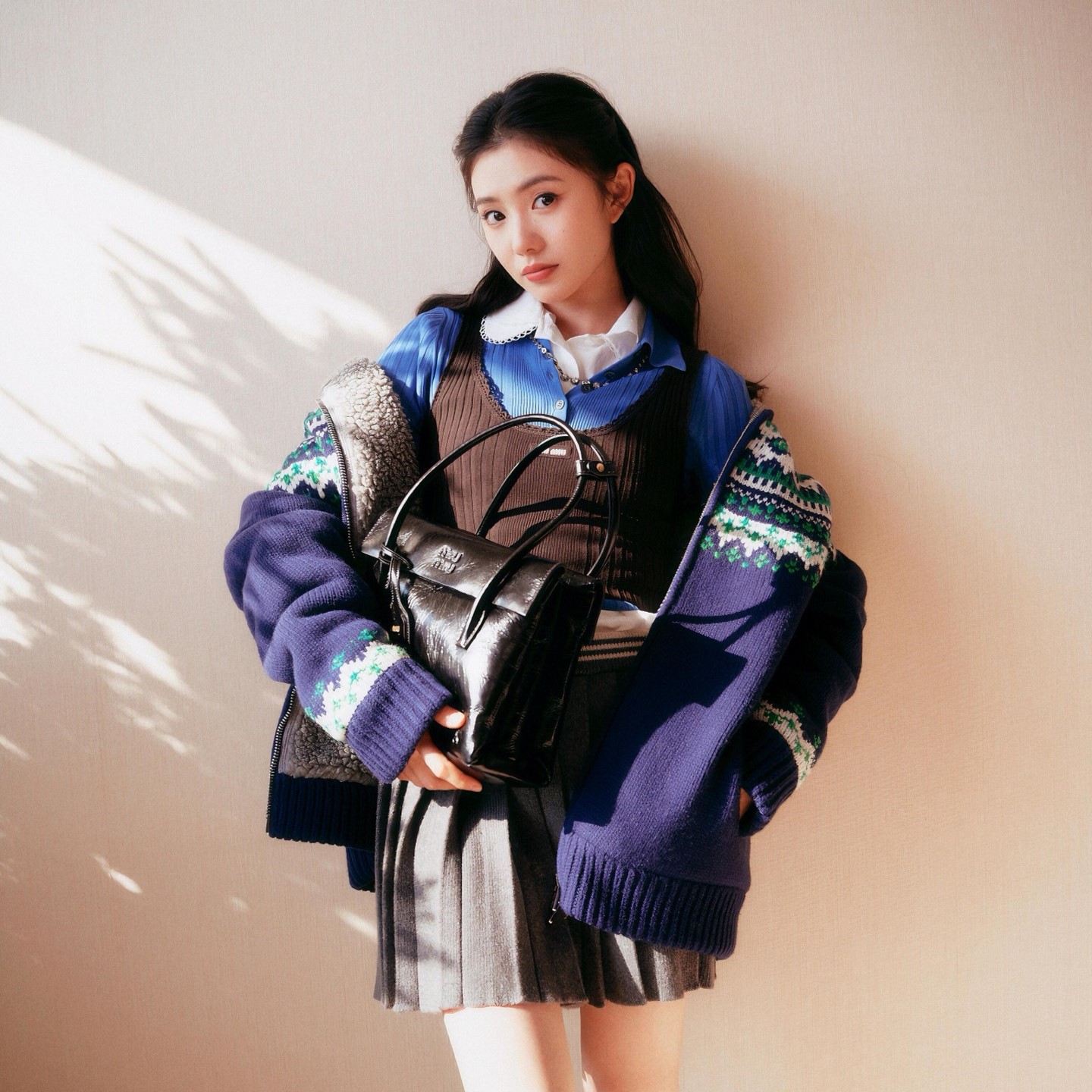 미우미우 여성 후드집업 니트 자켓