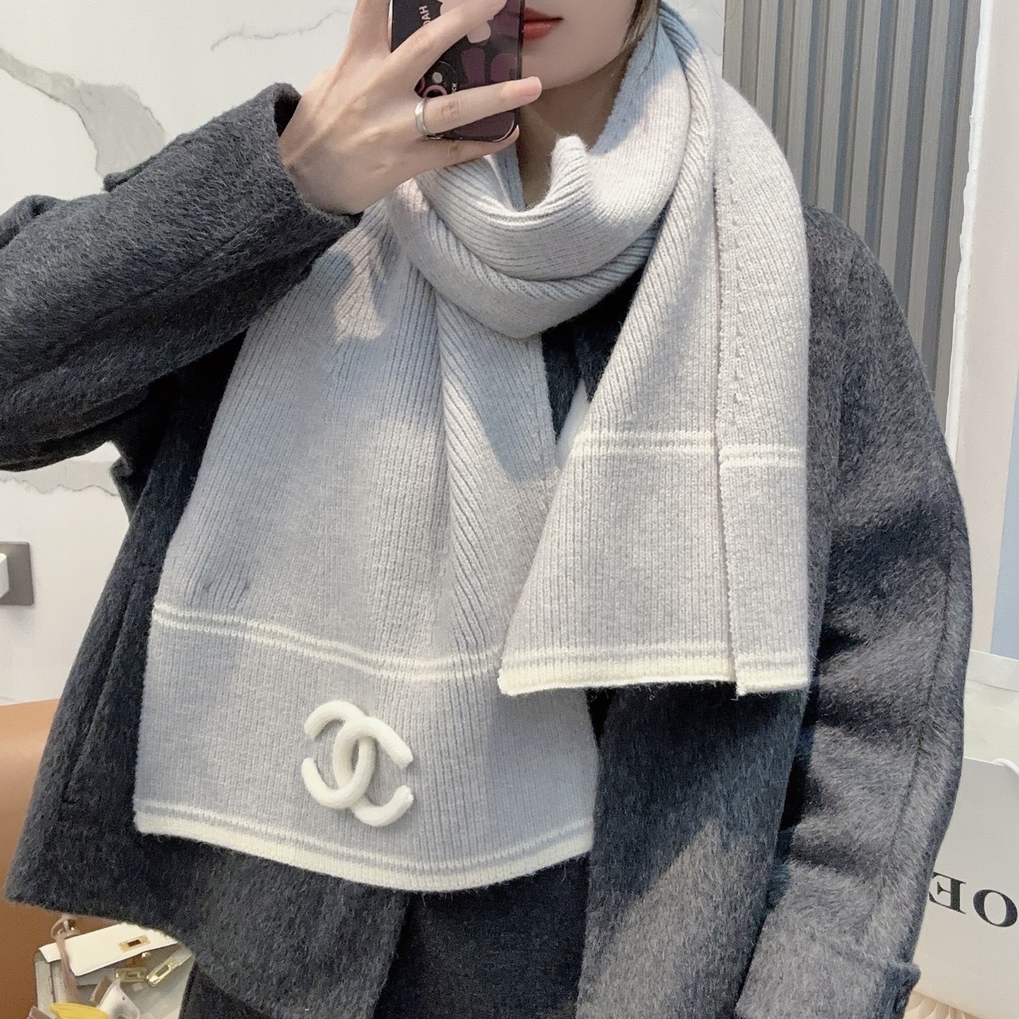 샤넬 머플러 목도리