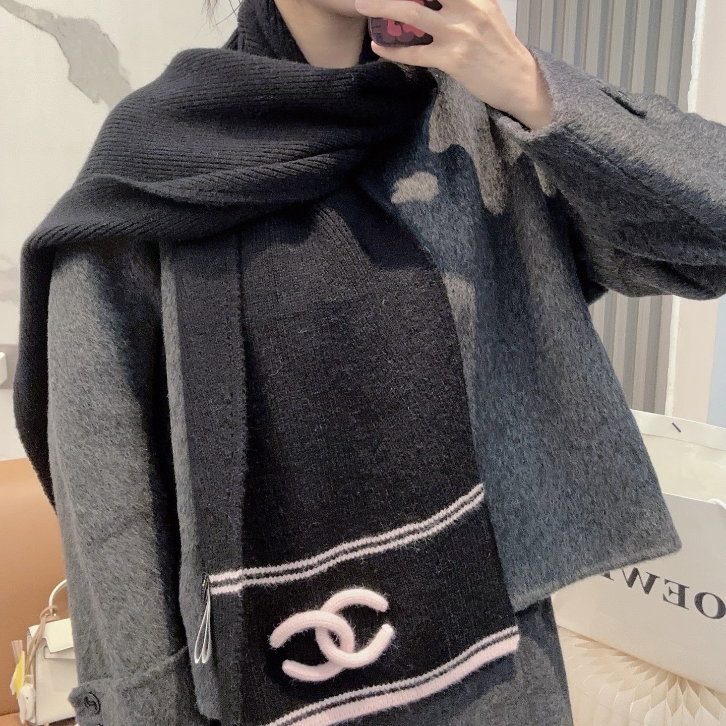 샤넬 머플러 목도리