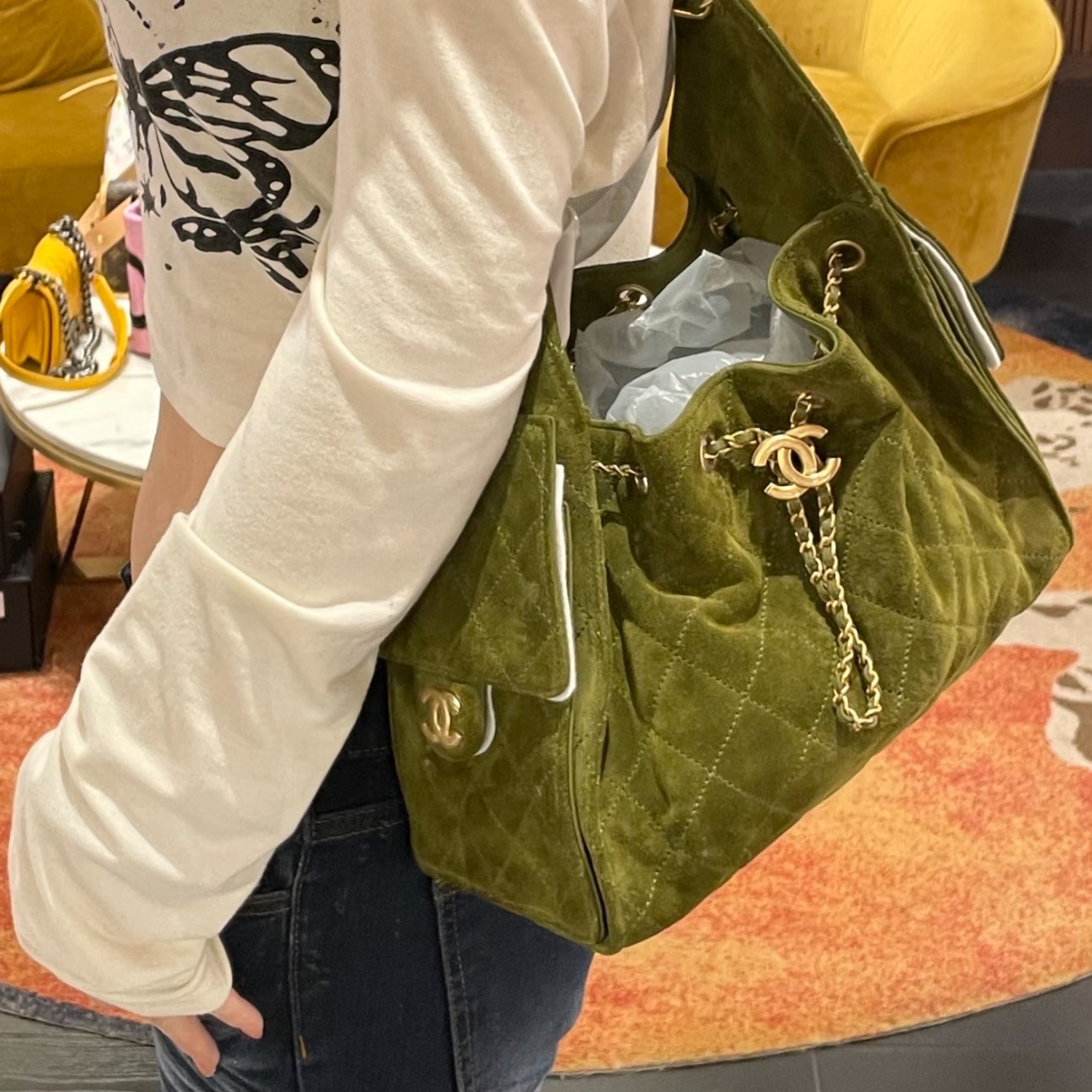 샤넬 25백 스몰 스웨이드