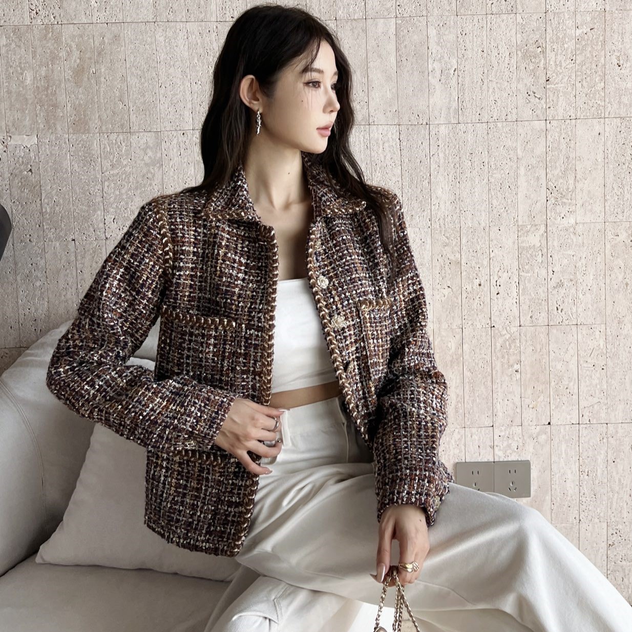 샤넬 트위드 자켓