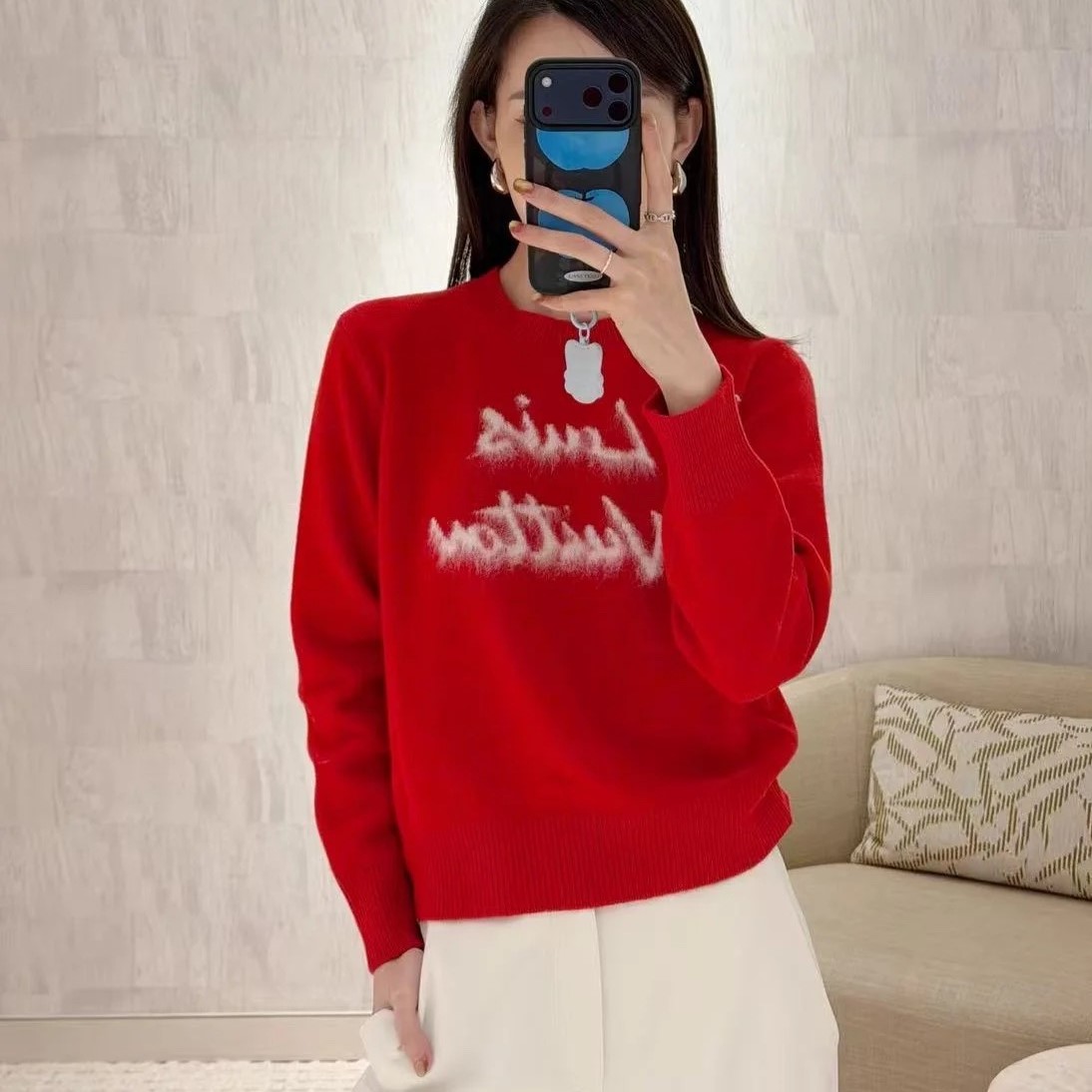 루이비통 여성 니트 긴팔 티셔츠