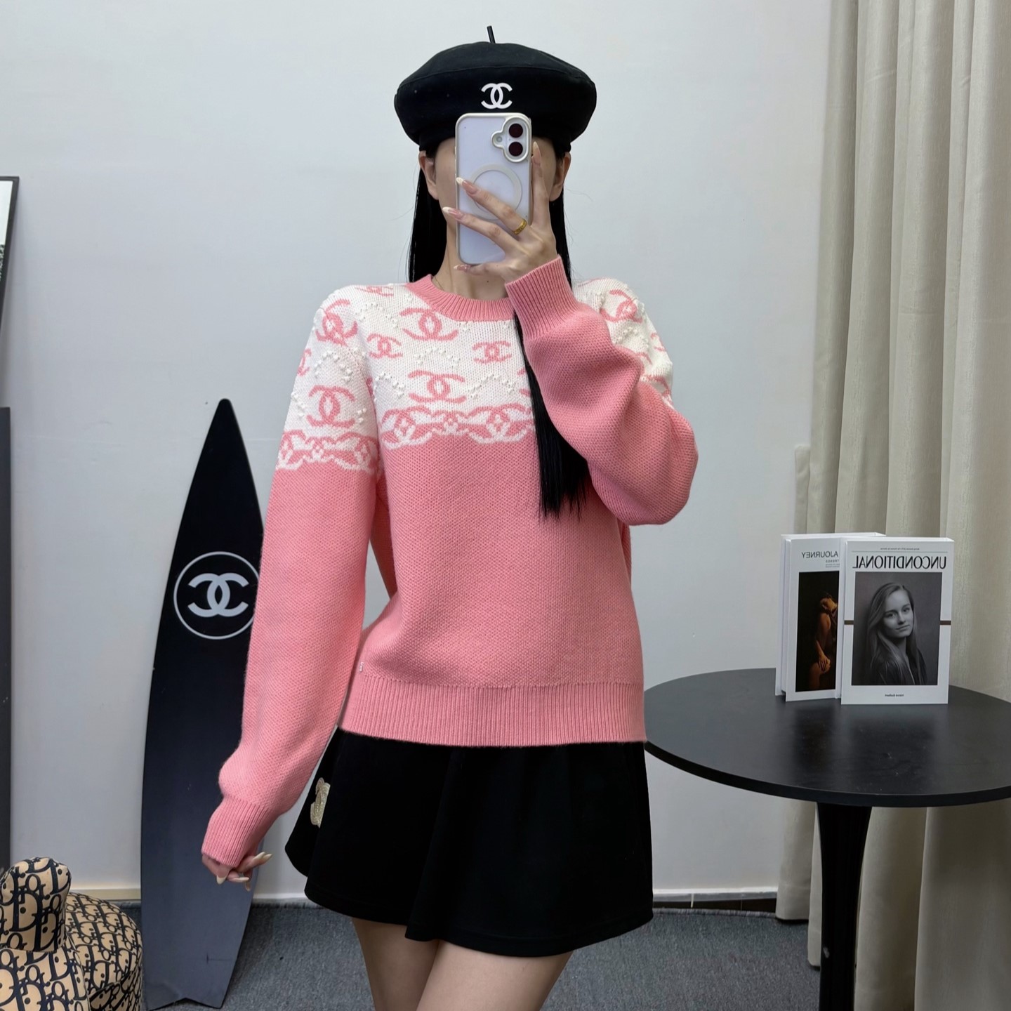 샤넬 긴팔 니트 티셔츠 2가지 색상