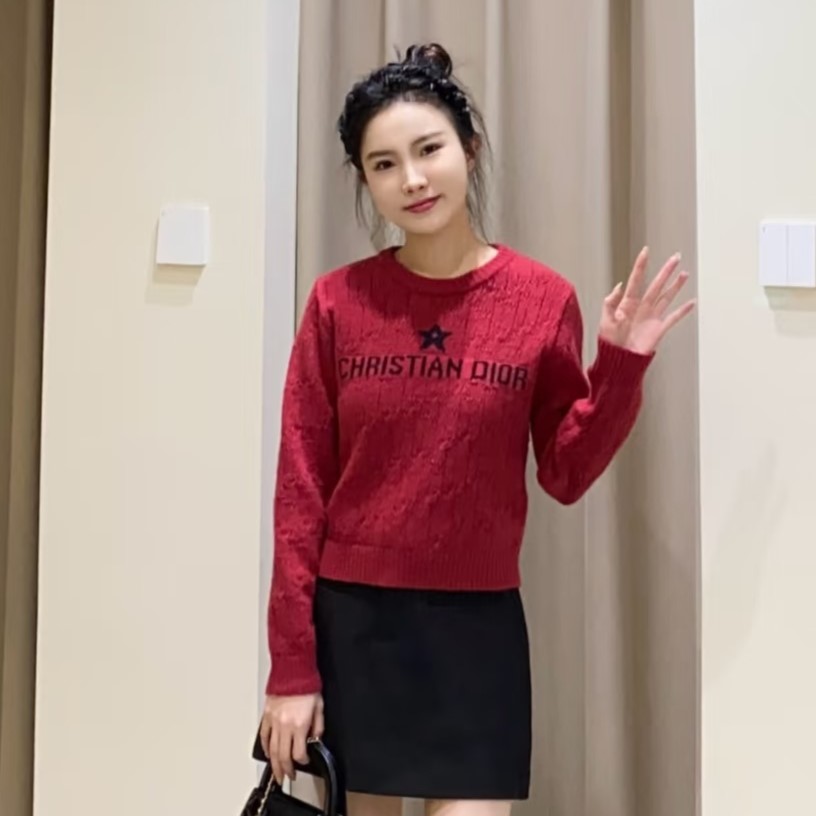 디올 여성 니트 긴팔 티셔츠 2가지 색상