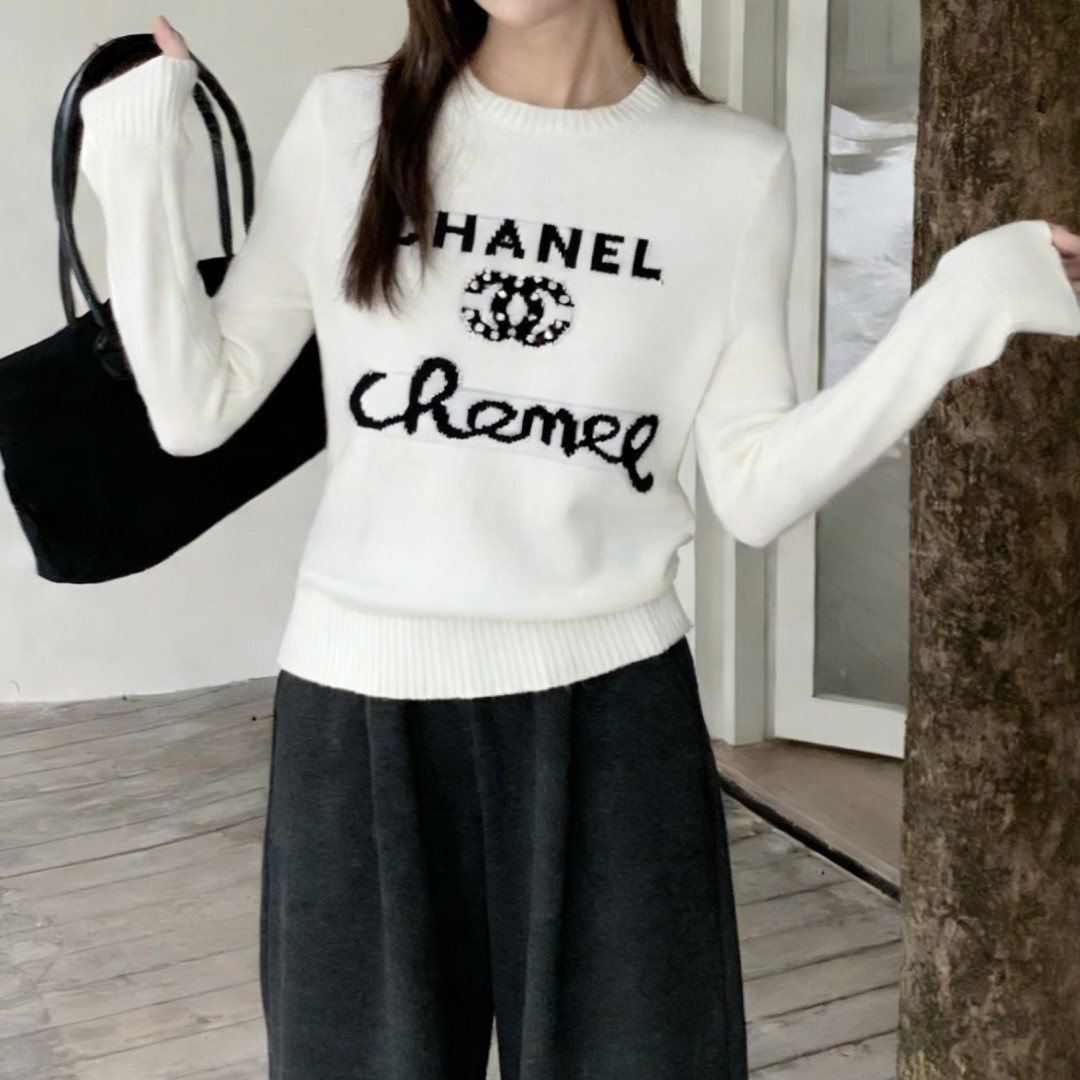 샤넬 긴팔 니트 티셔츠 3가지 색상