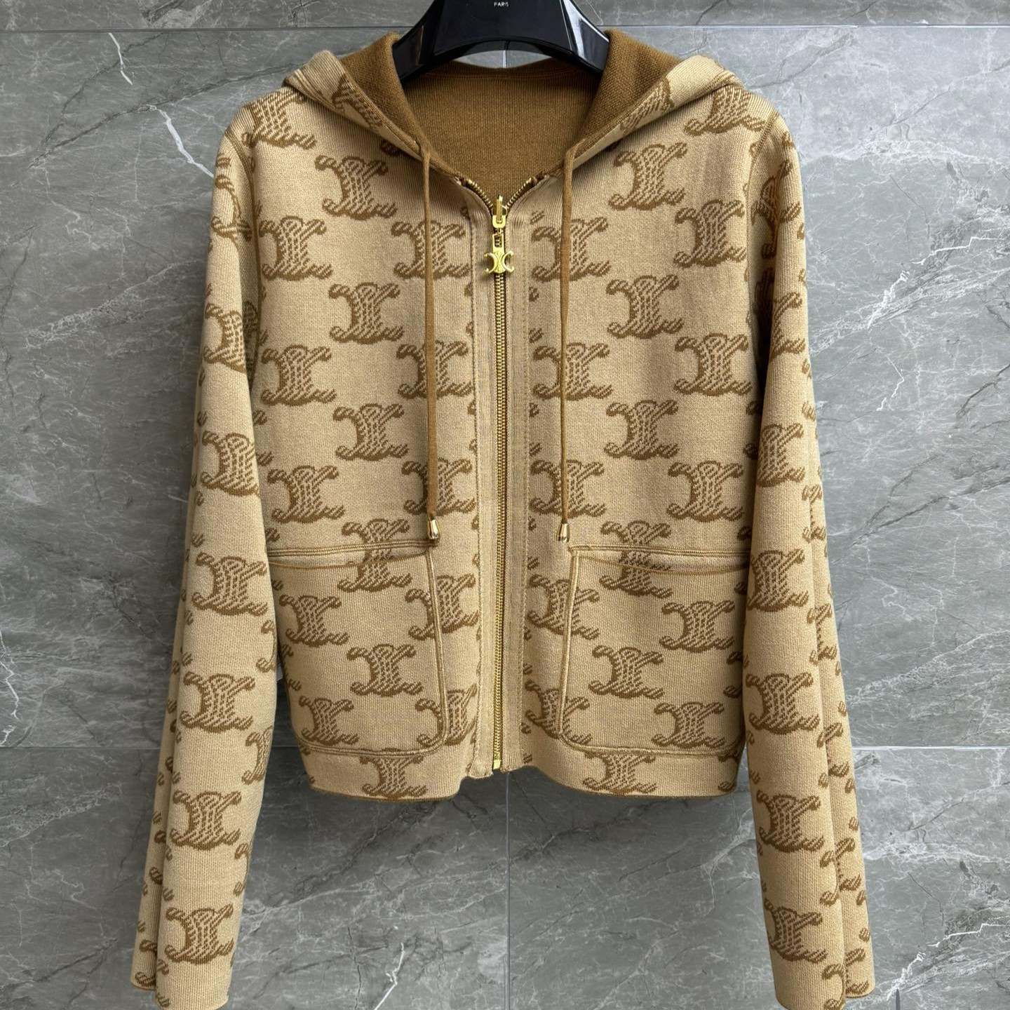 셀린느 여성 양면 후드 집업