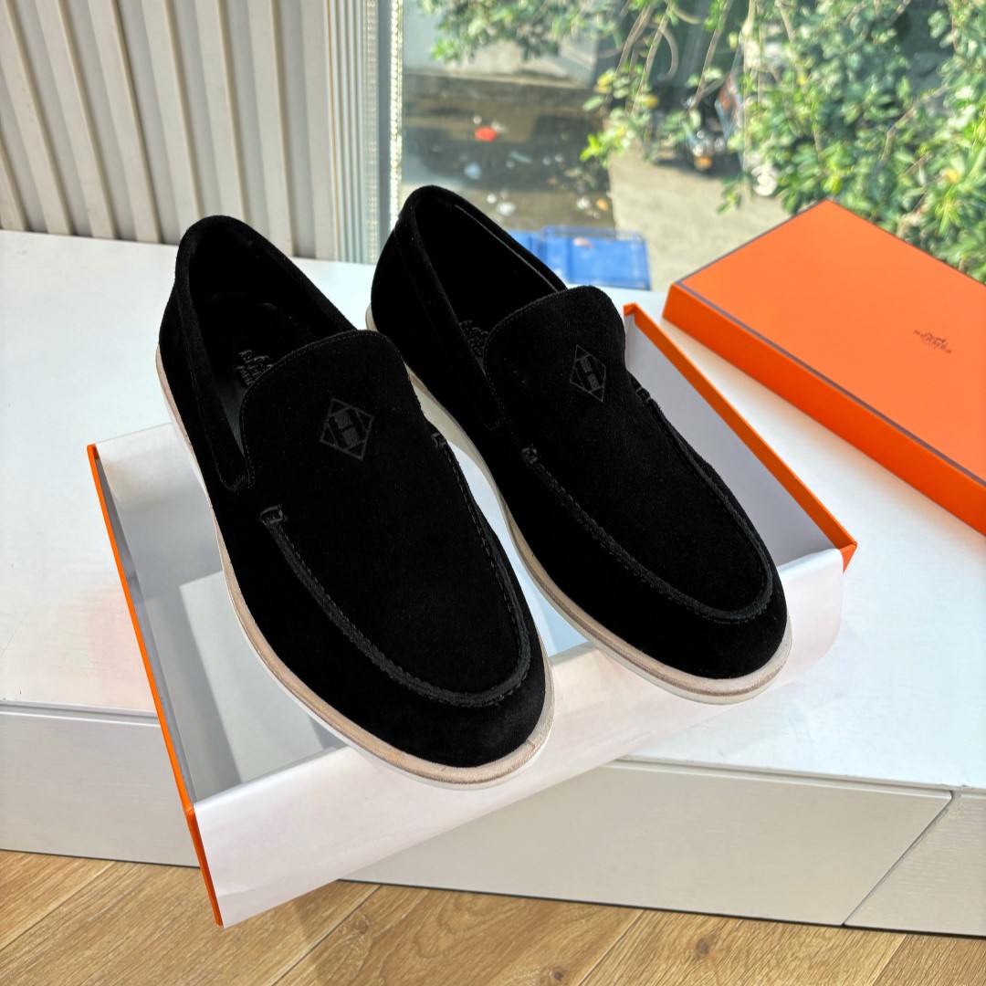 에르메스 로우 스웨이드 로퍼 남녀공용