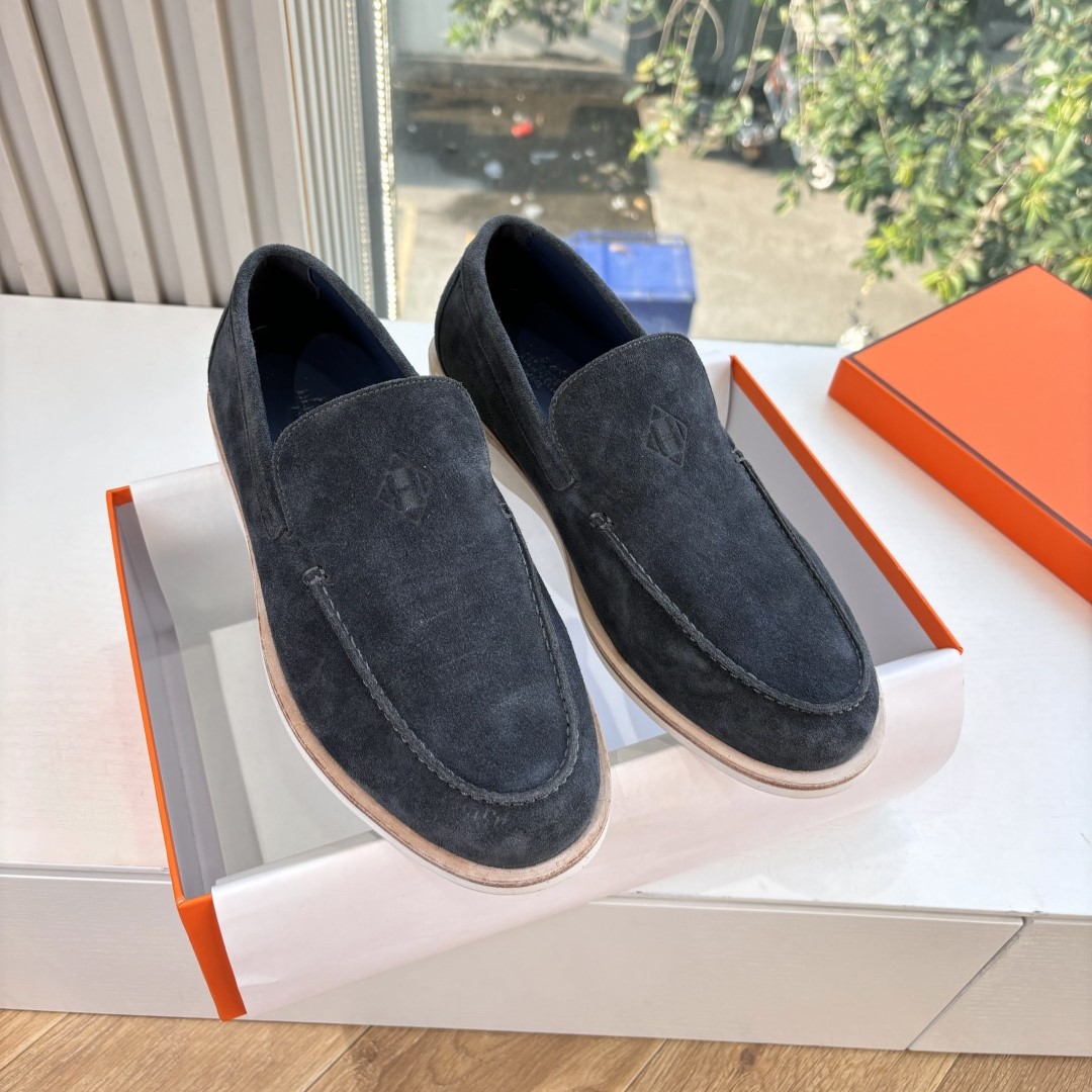 에르메스 로우 스웨이드 로퍼 남녀공용