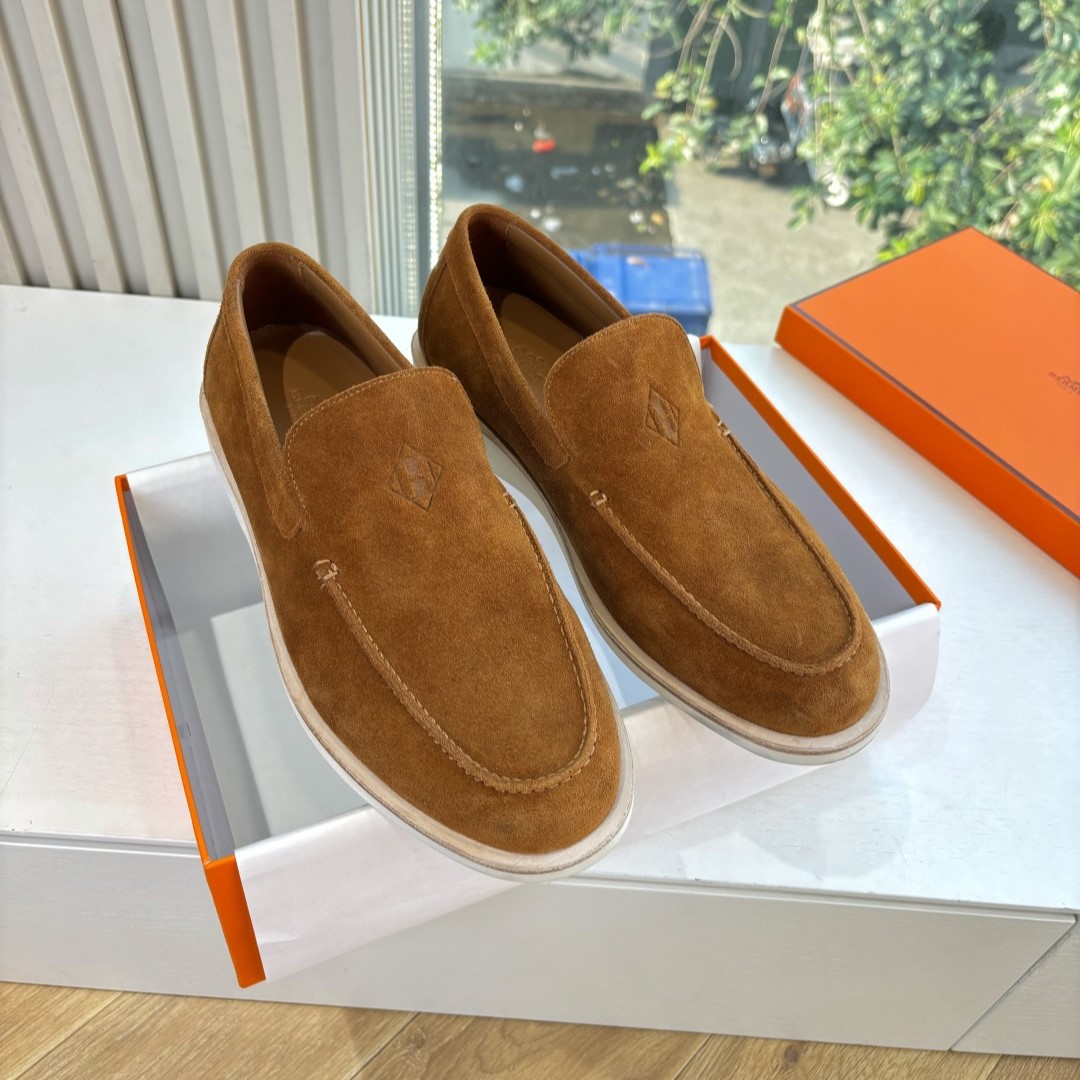 에르메스 로우 스웨이드 로퍼 남녀공용