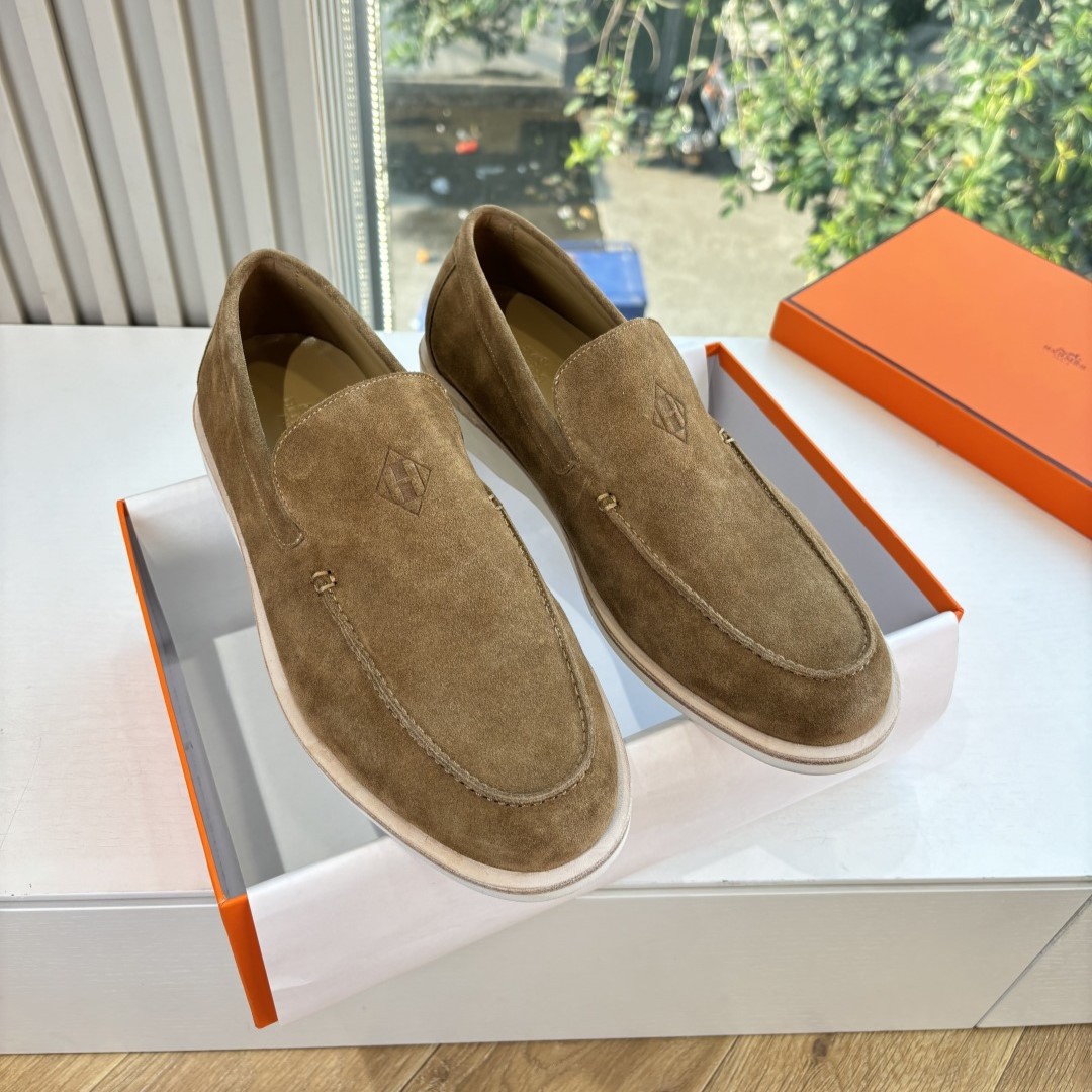 에르메스 로우 스웨이드 로퍼 남녀공용