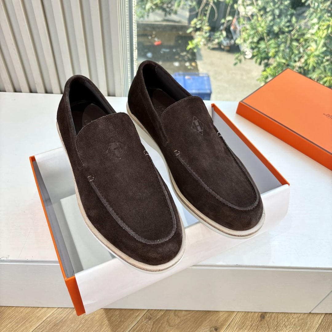 에르메스 로우 스웨이드 로퍼 남녀공용