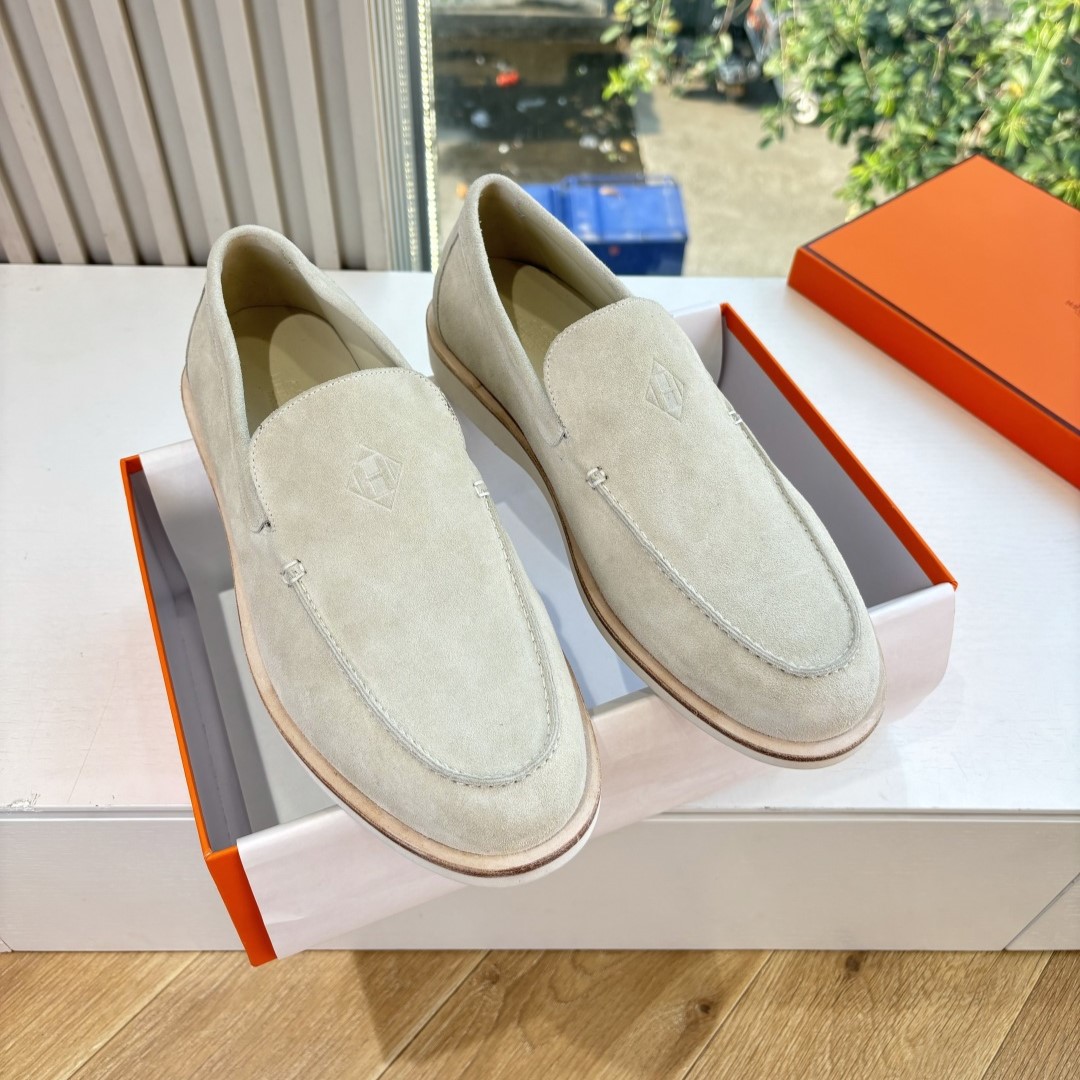 에르메스 로우 스웨이드 로퍼 남녀공용