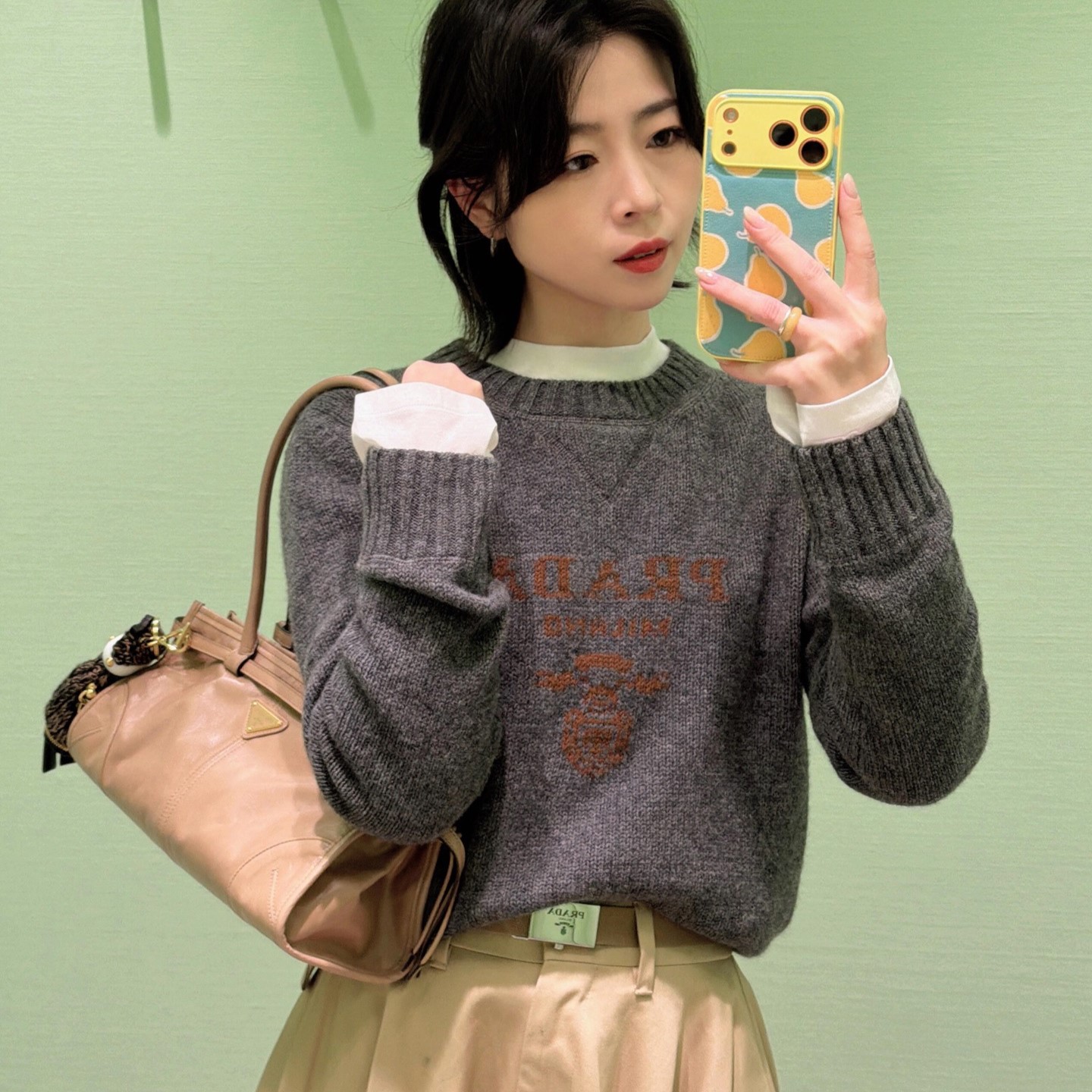 프라다 여성 긴팔 니트 티셔츠