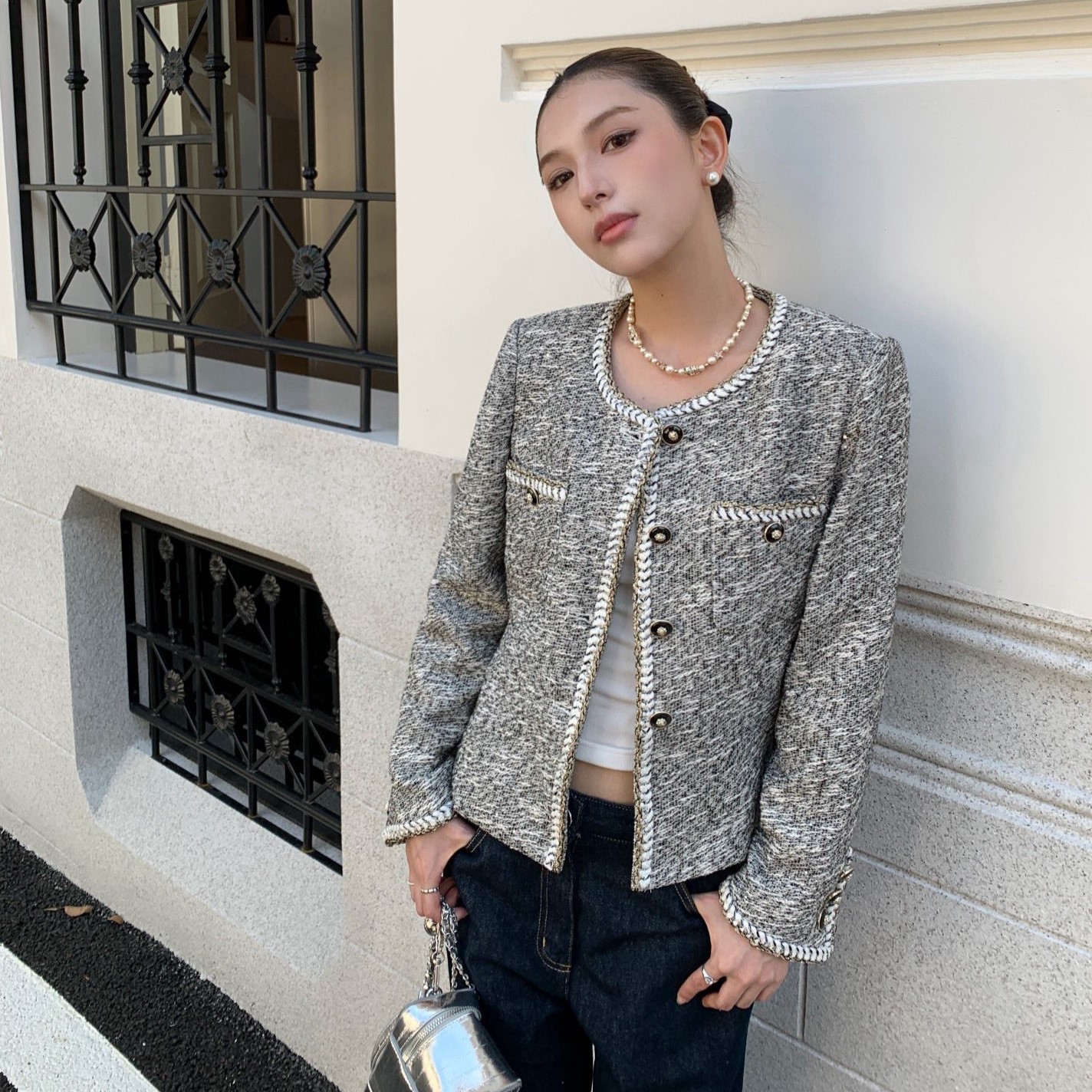 샤넬 트위드 자켓