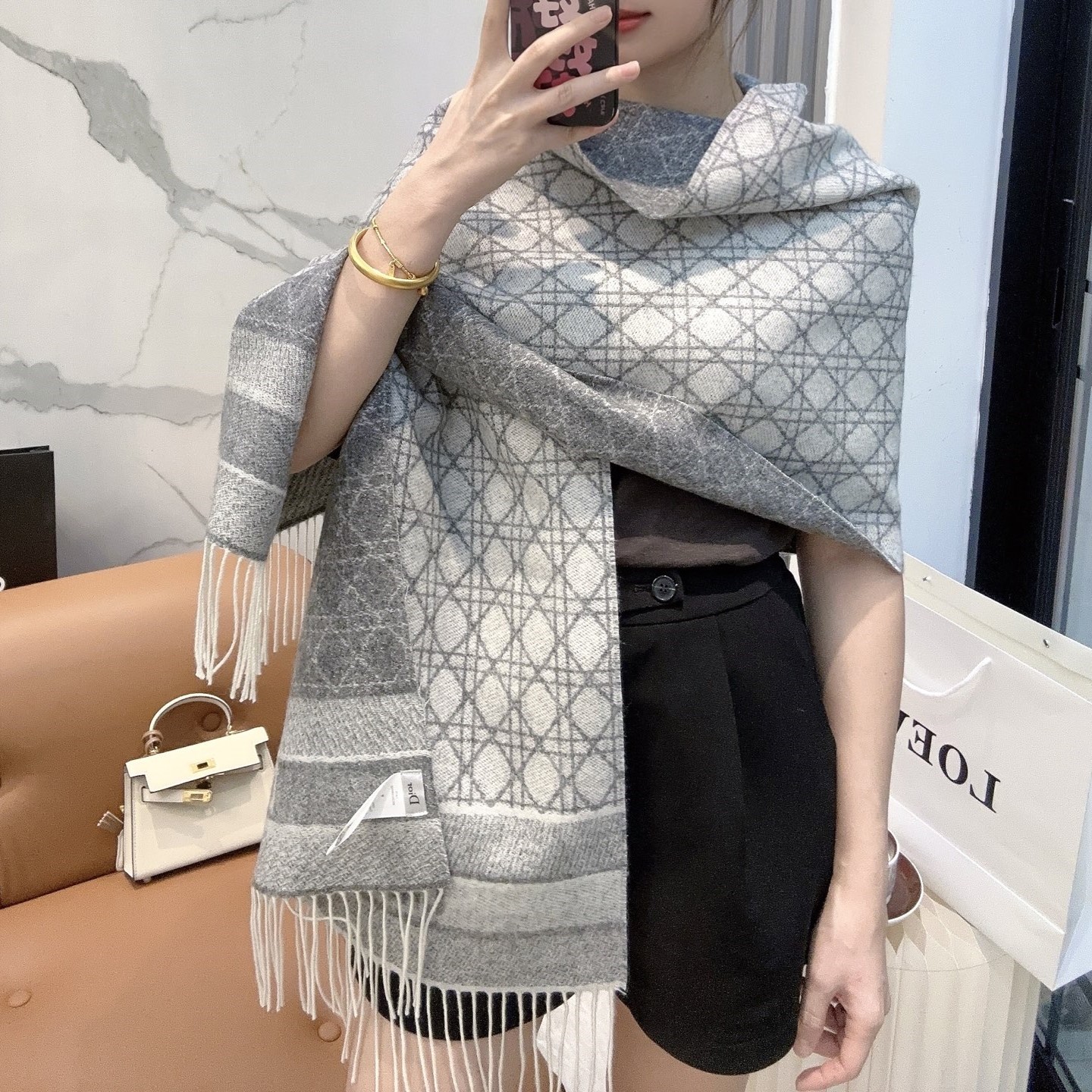 디올 머플러 목도리