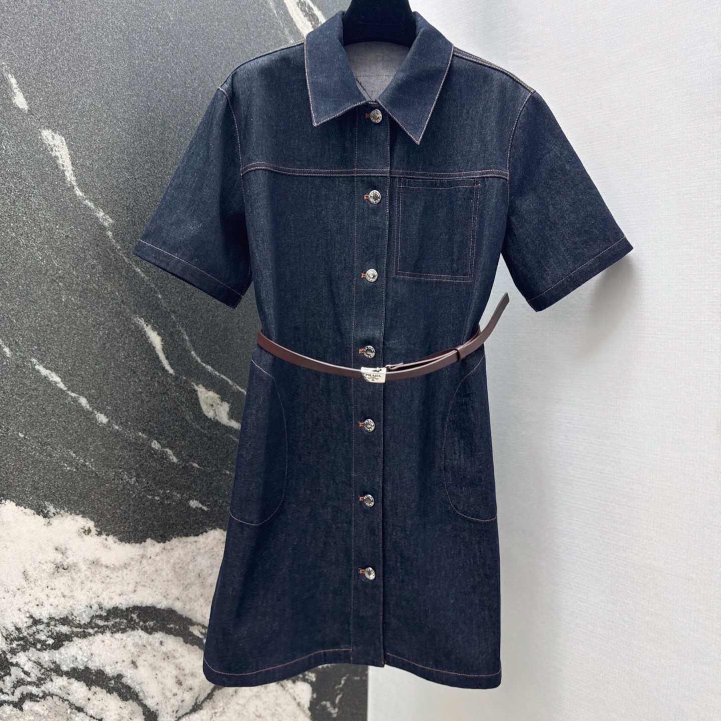 프라다 데님 원피스