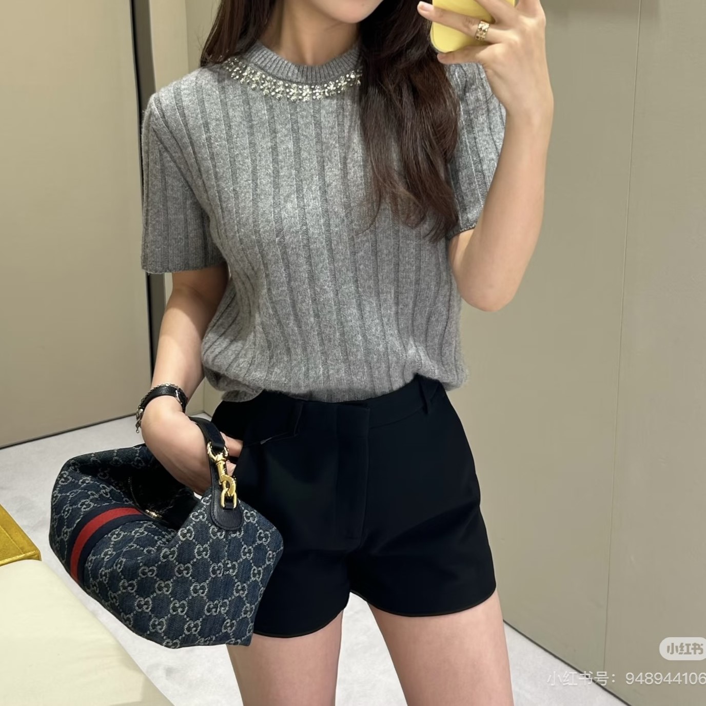 구찌 여성 니트 티셔츠