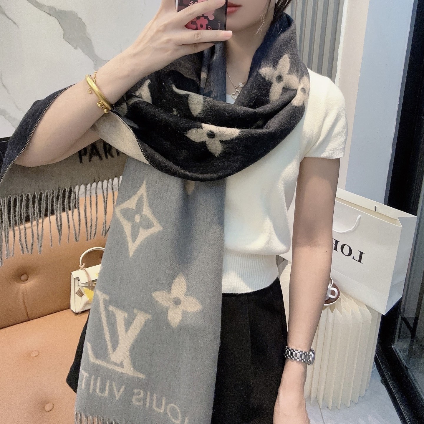 루이비통 머플러 목도리