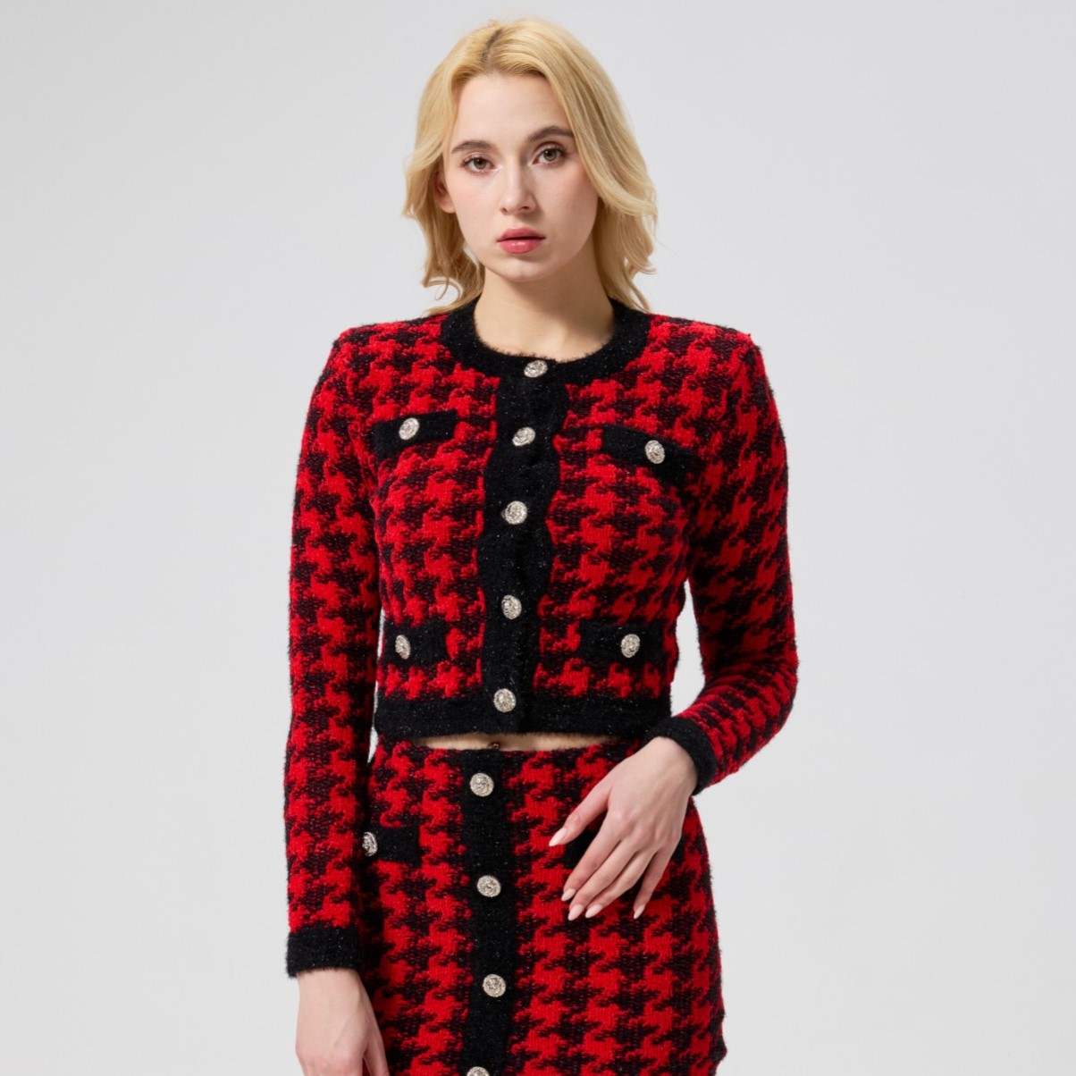 발망 여성 크롭 자켓