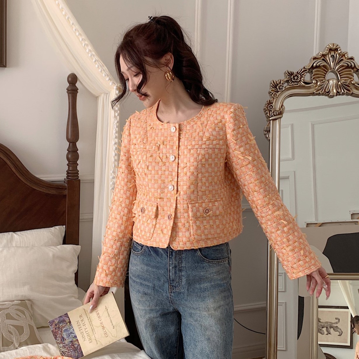 샤넬 트위드 자켓