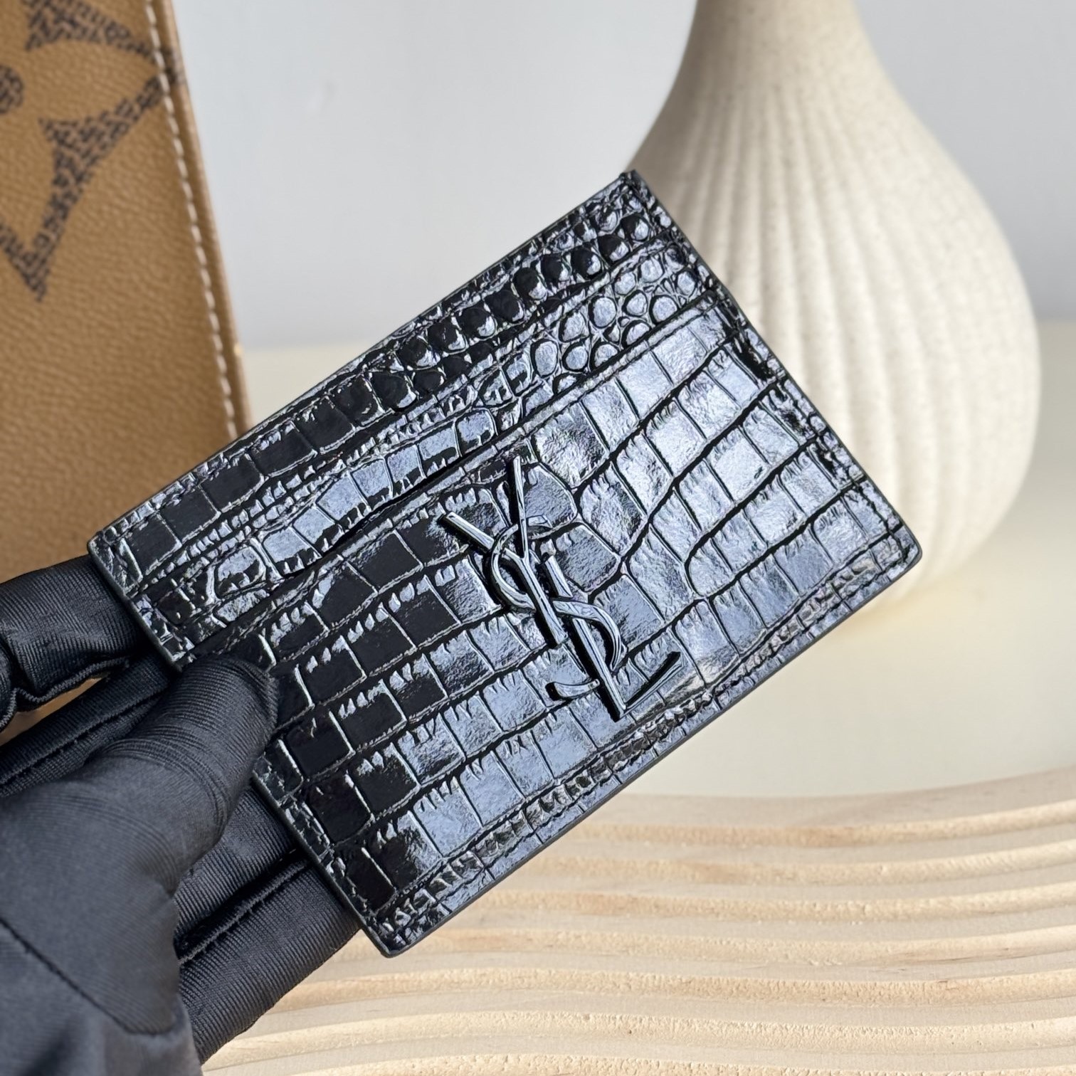 입생로랑 모노그램 카드지갑 홀더 423291