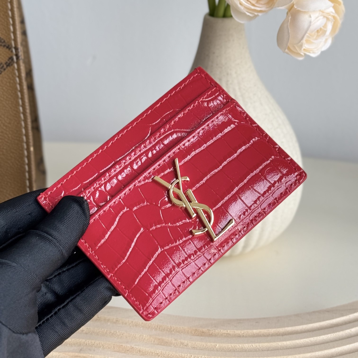 입생로랑 모노그램 카드지갑 홀더 423291