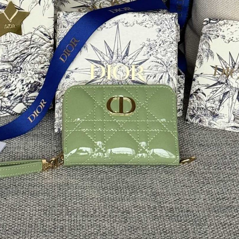 디올 카로 컴팩트 지퍼 카드 지갑 S5034