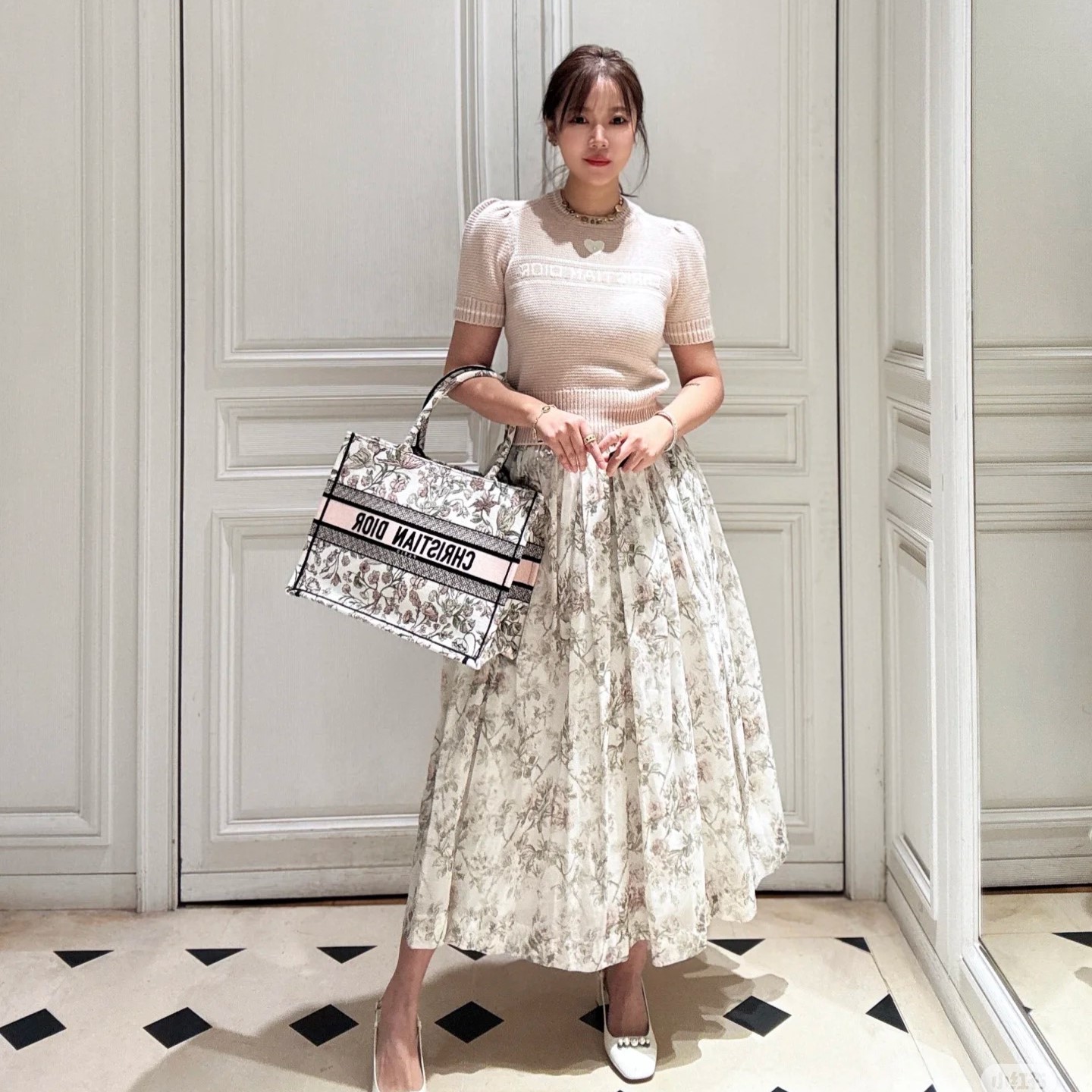 디올 롱 스커트