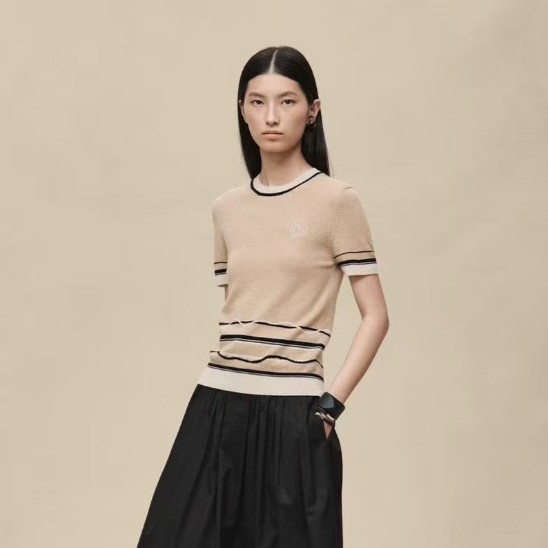 에르메스 니트 여성 반팔티 2가지 색상