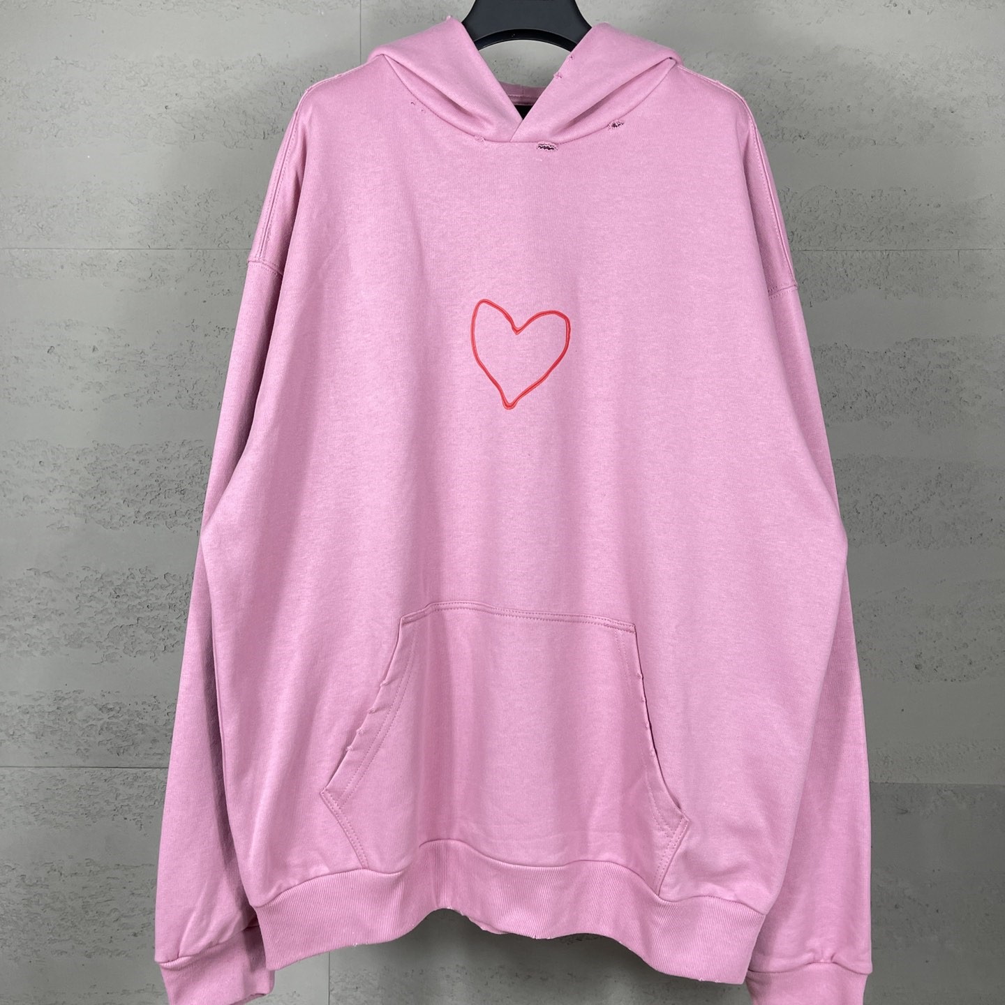 발렌시아가 후드 티셔츠 남녀공용